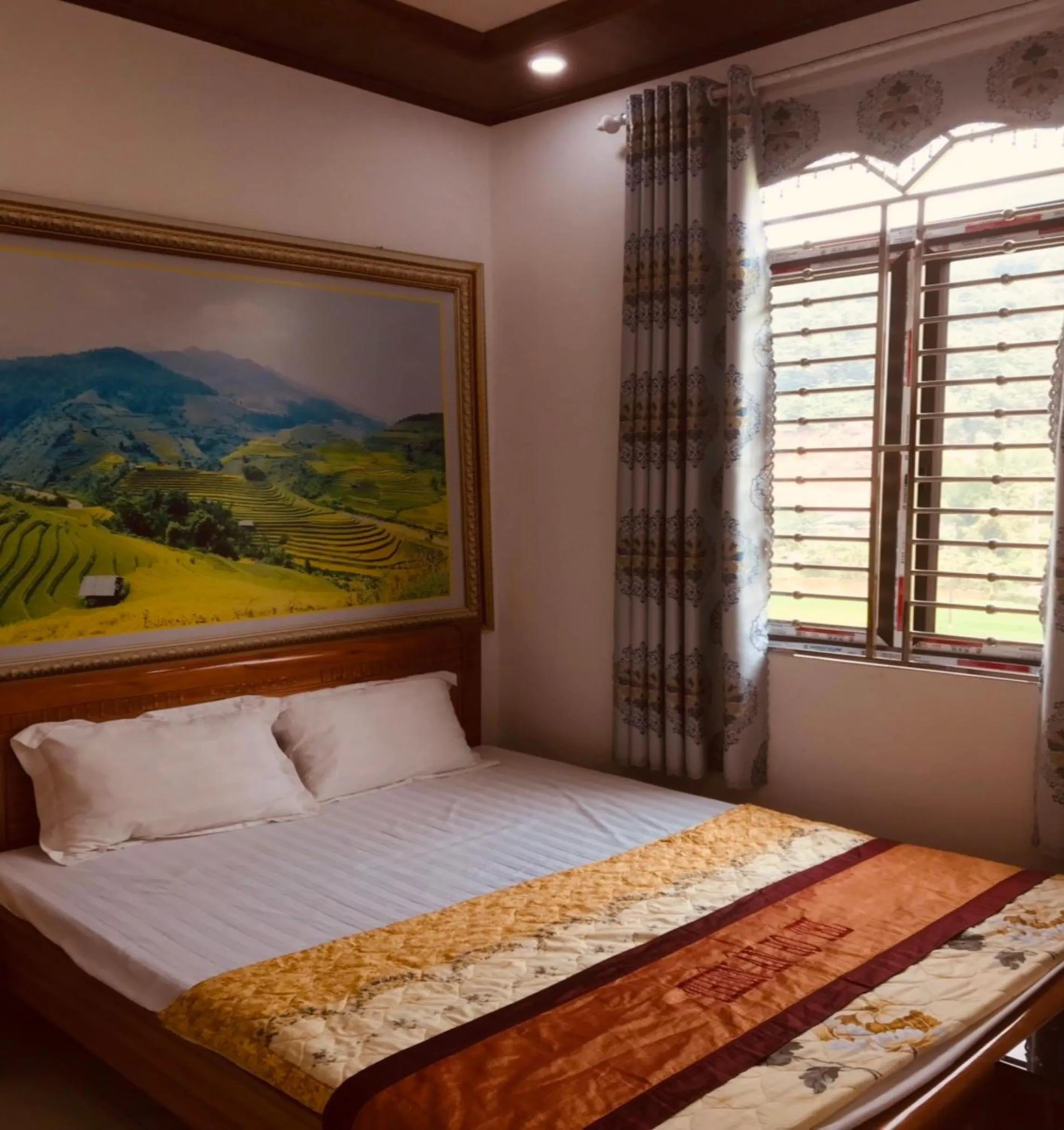 Bed in Yen Minh Hotel Thien An