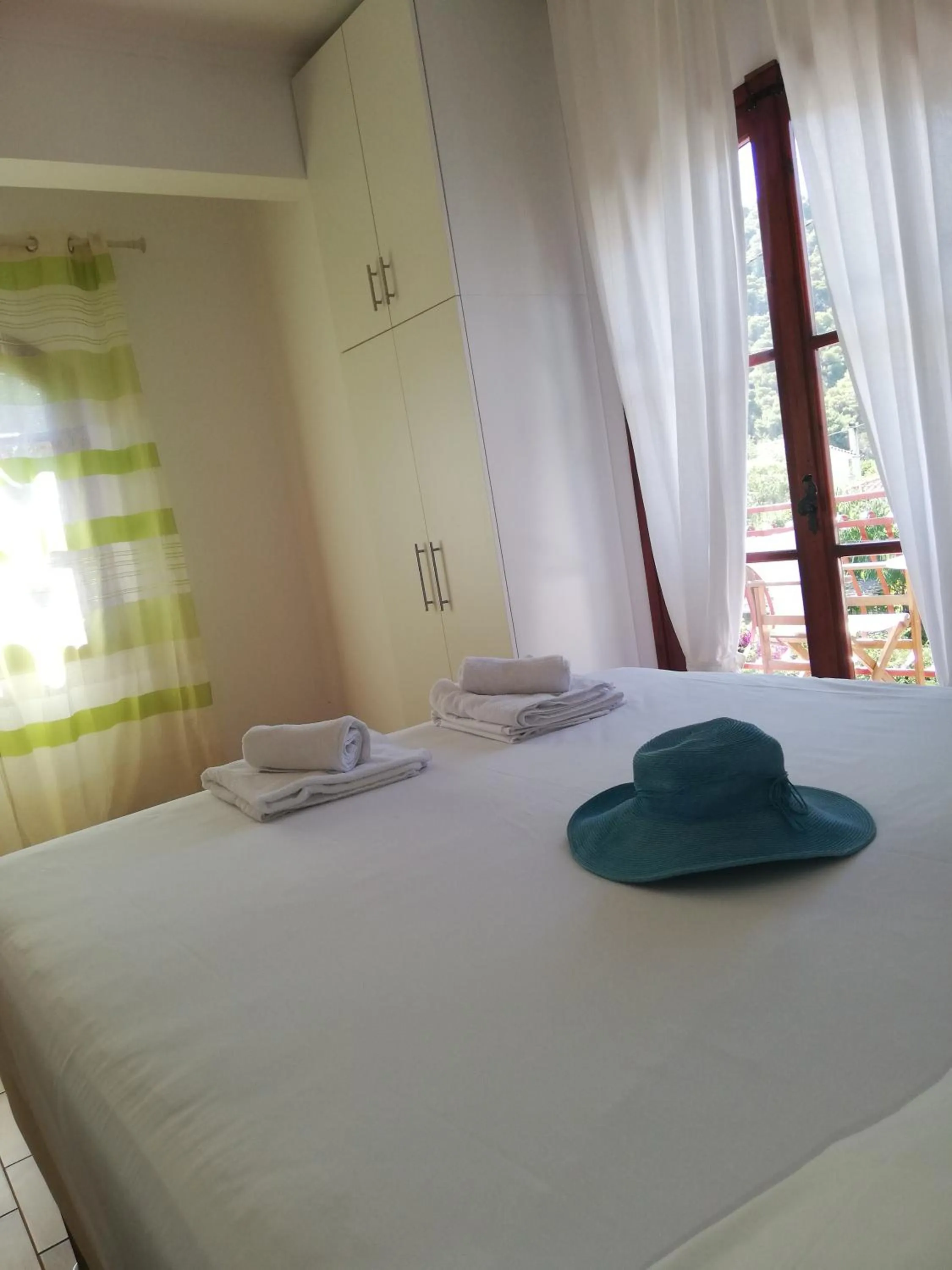 Bedroom, Bed in Villa Mikra Asia