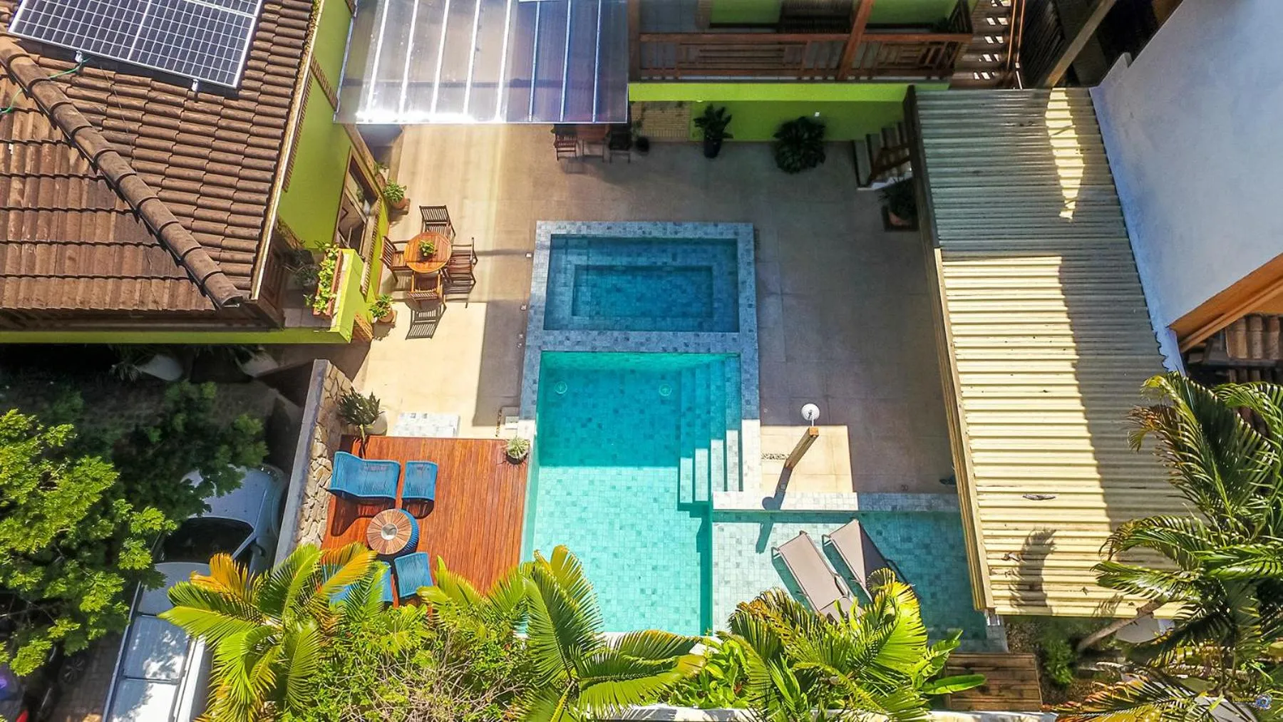 Pool view in Pousada Abaré