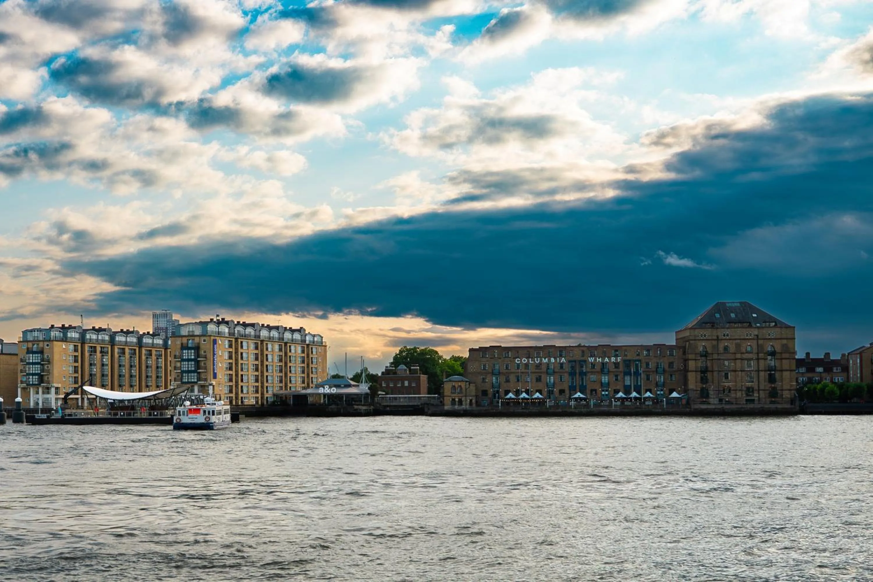 River view in a&o London Docklands Riverside