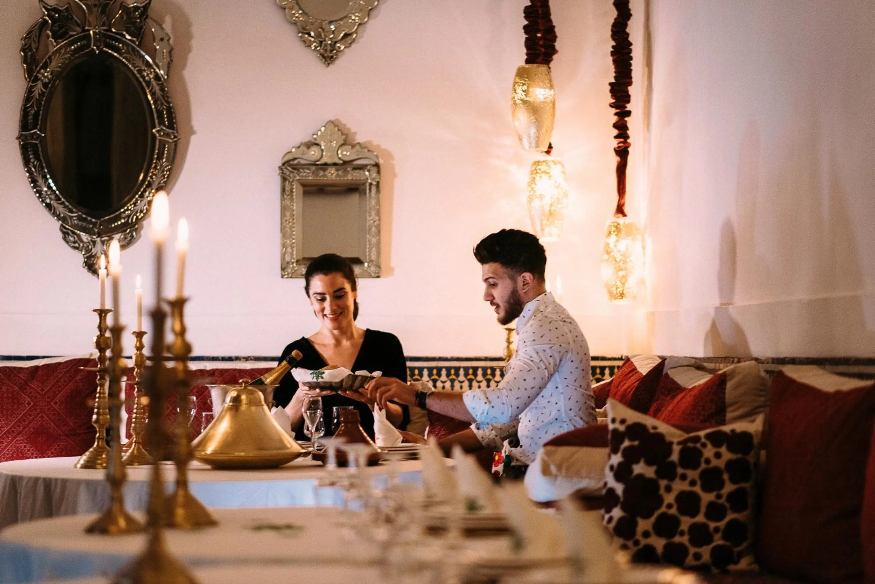 Restaurant/places to eat in La Maison Bleue Batha