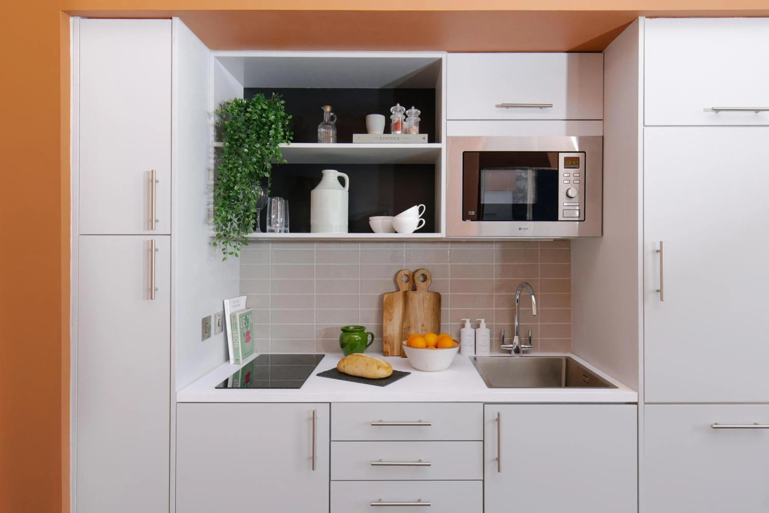 Kitchen or kitchenette in Heeton Concept Aparthotel Edinburgh Queen Street