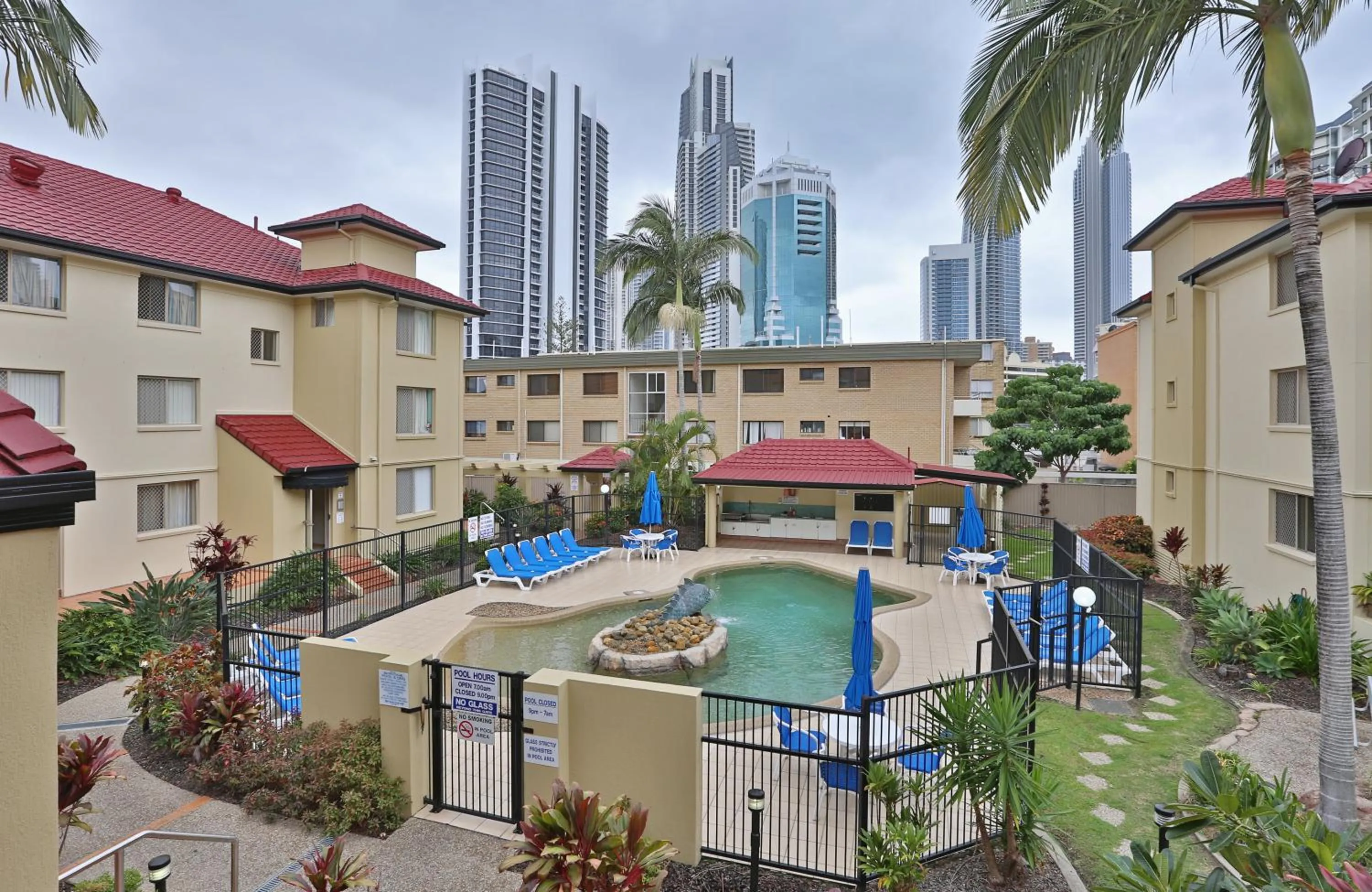 BBQ facilities in K Resort Surfers Paradise Apartments