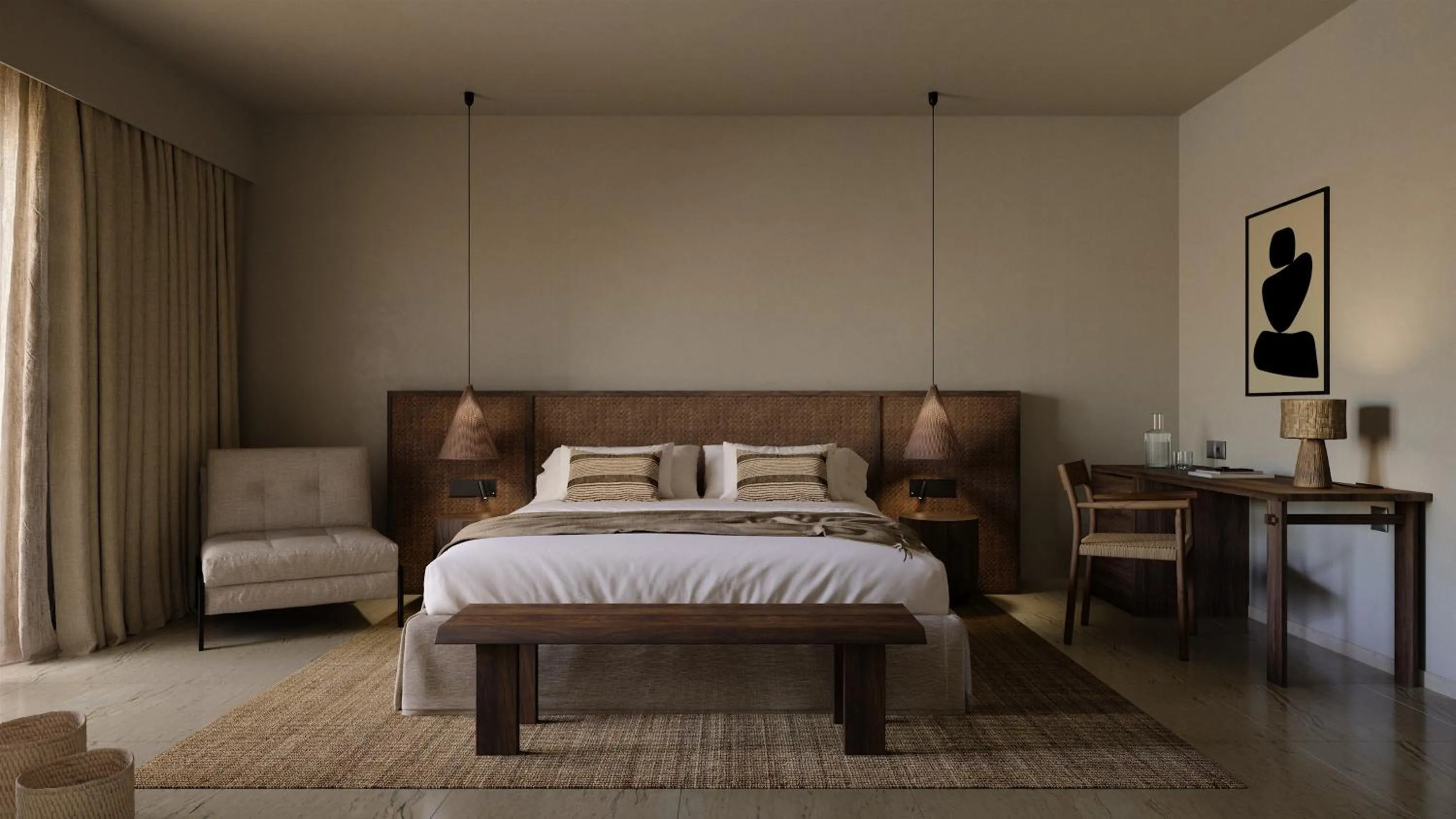 Bedroom, Bed in Serita Beach Hotel