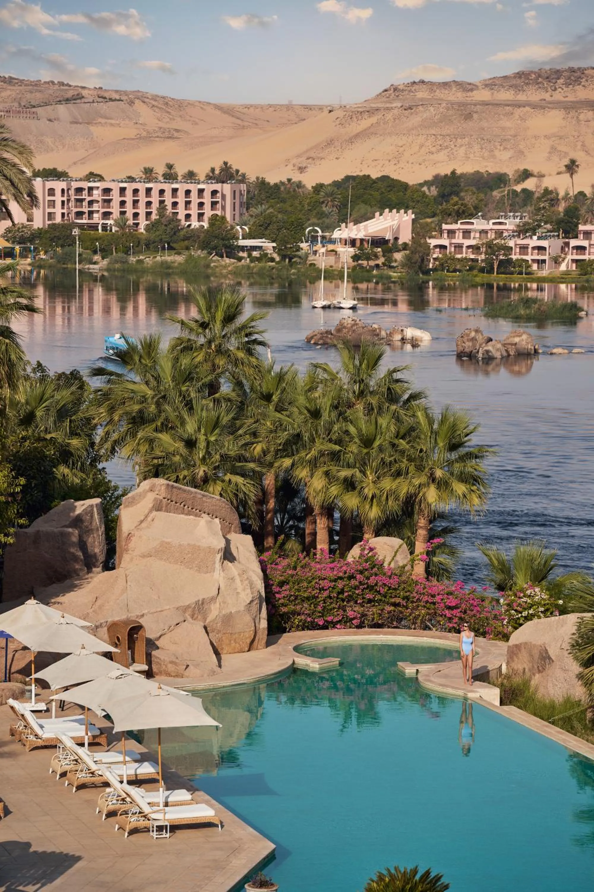 Pool view in Sofitel Legend Old Cataract