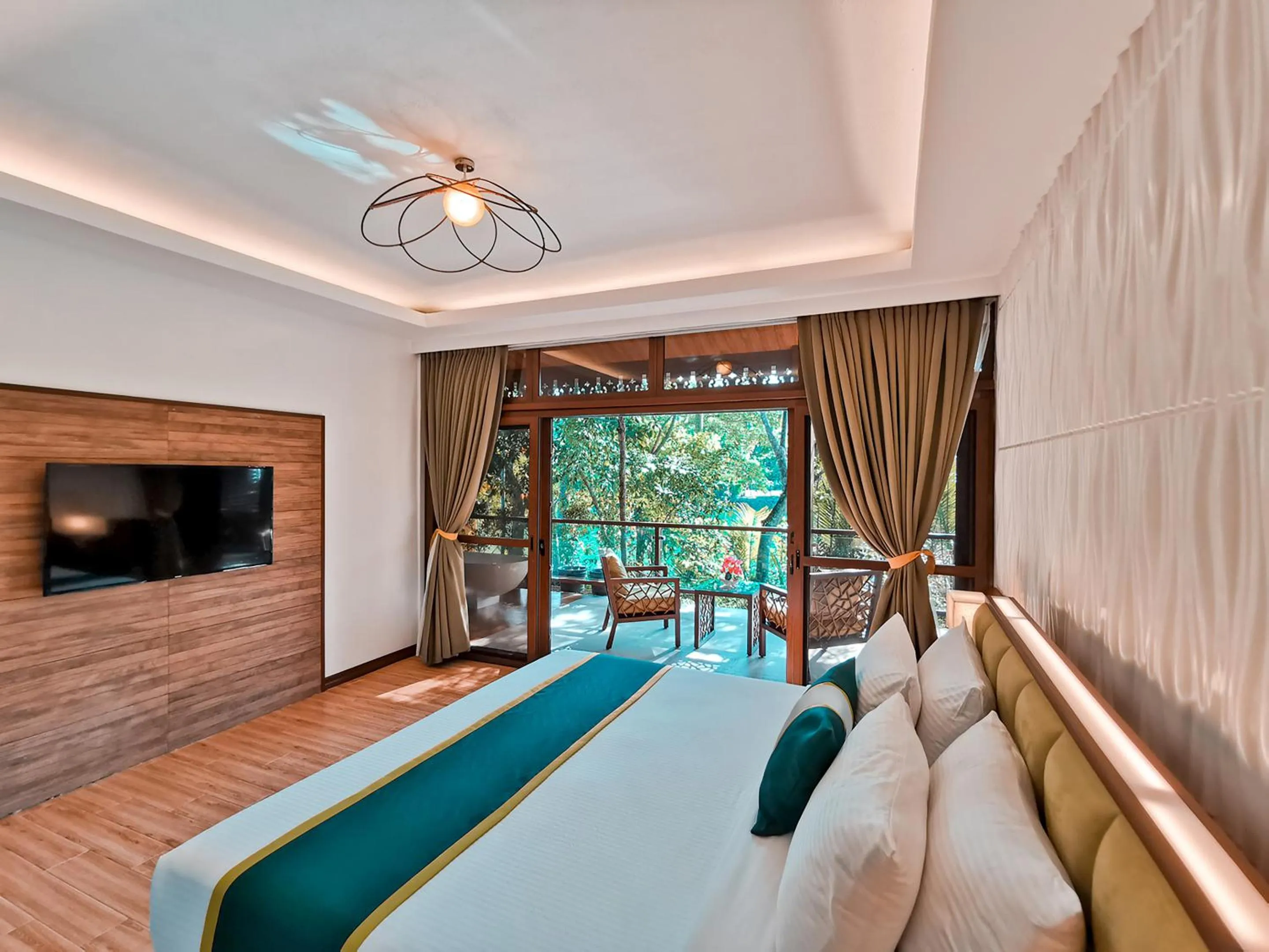 Bed in Loboc River Resort