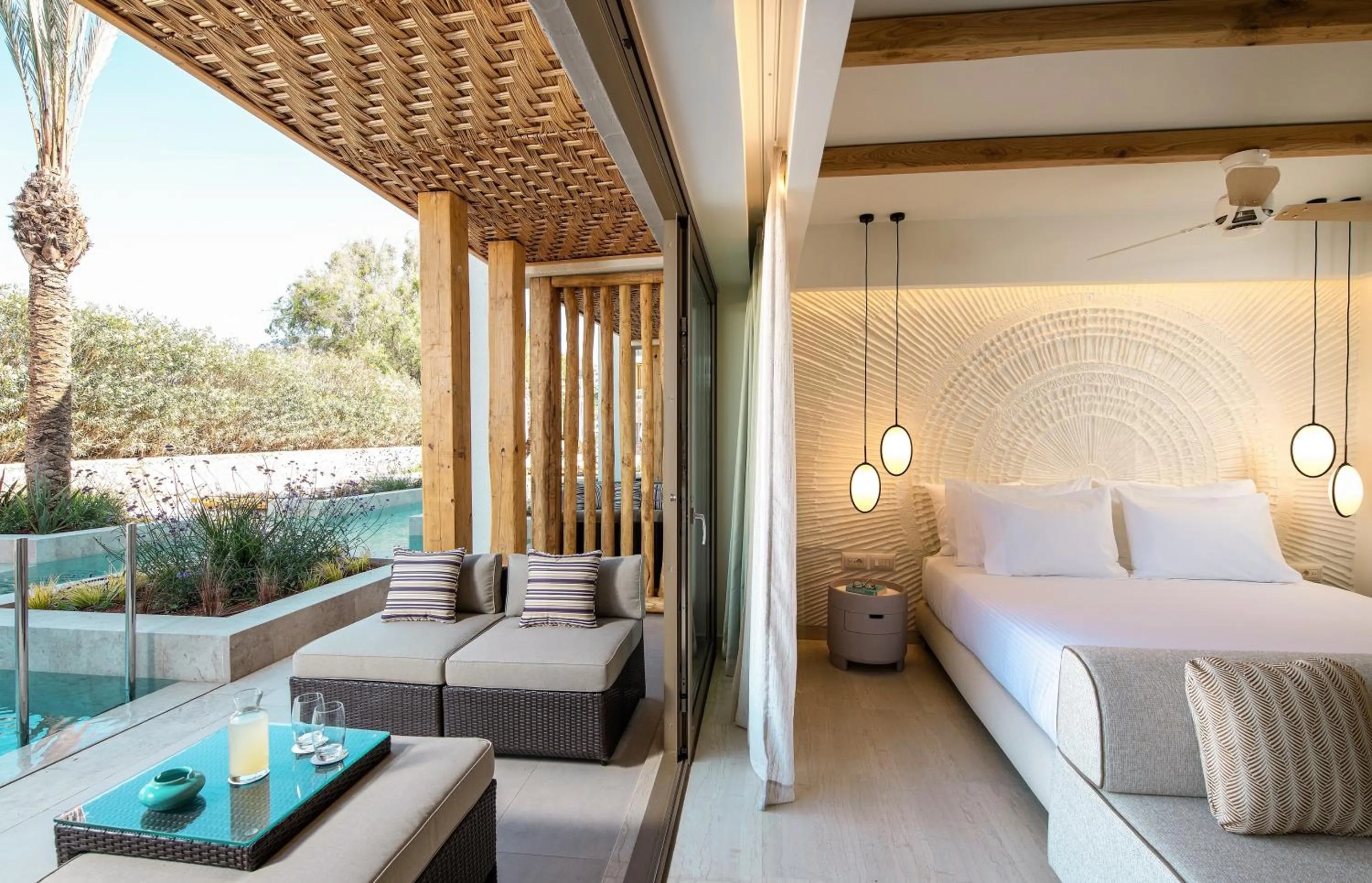 Seating area, Bed in Mitsis Selection Rinela