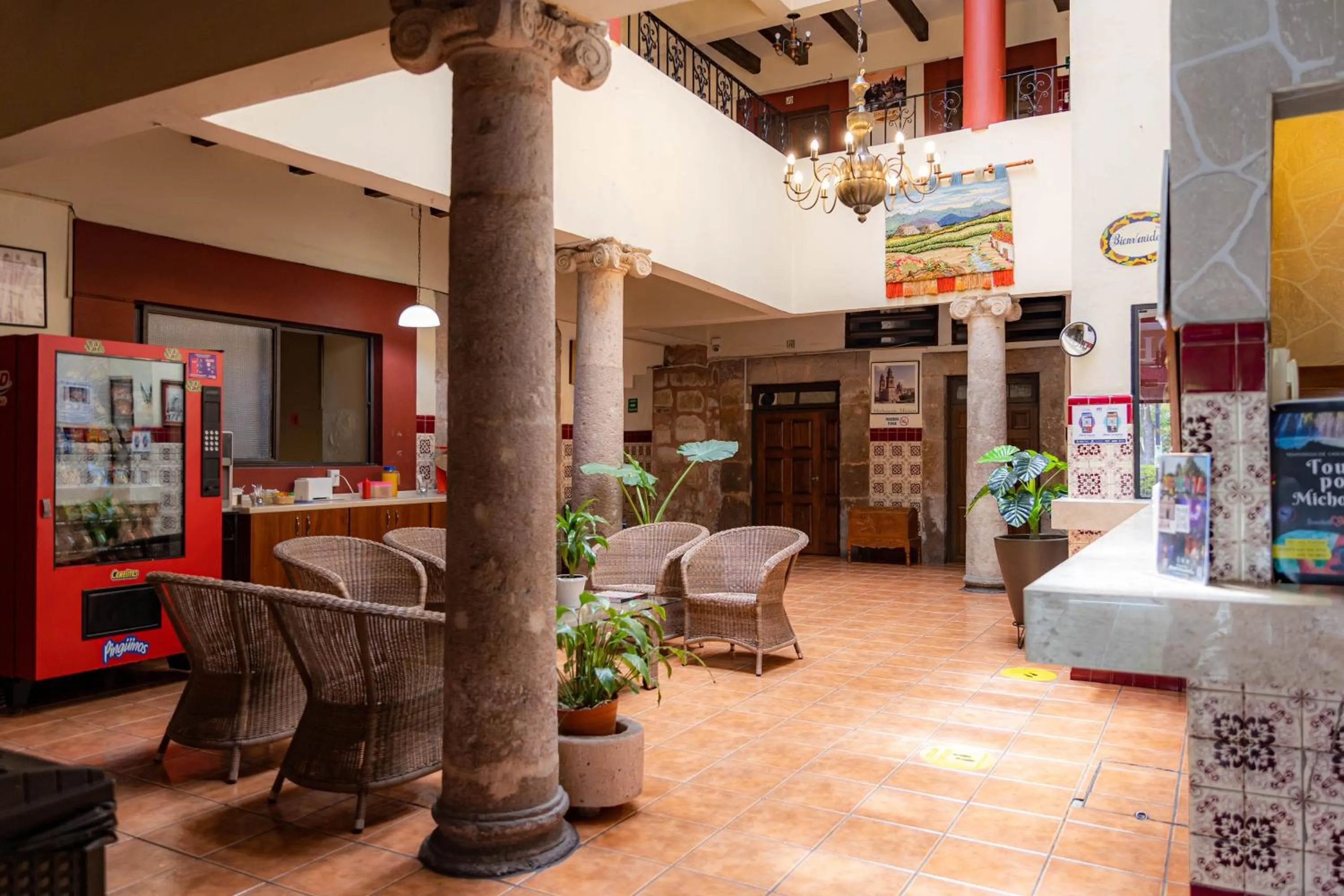 Living room in Hotel el Carmen, Morelia