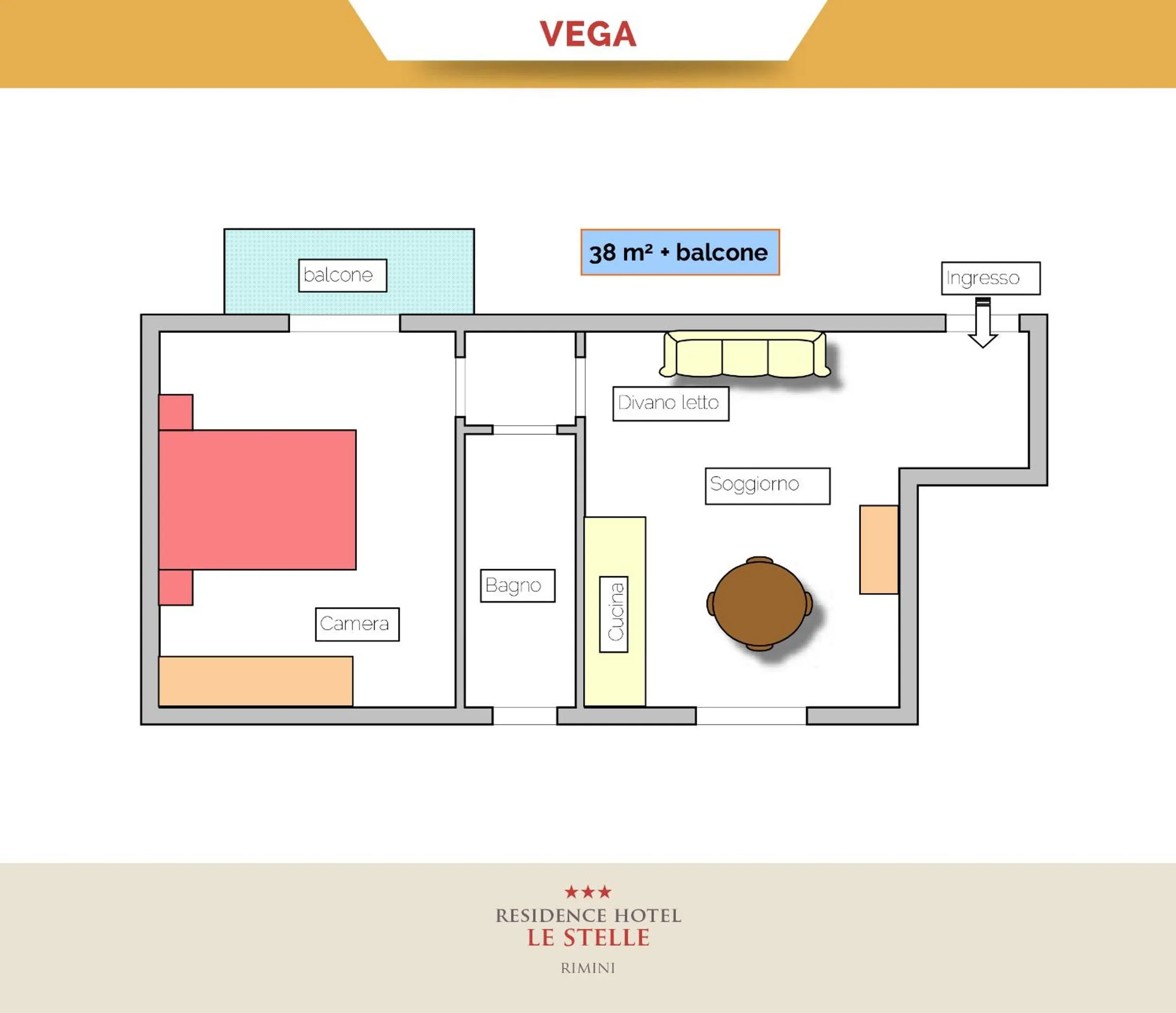 Floor plan in Residence Hotel Le Stelle