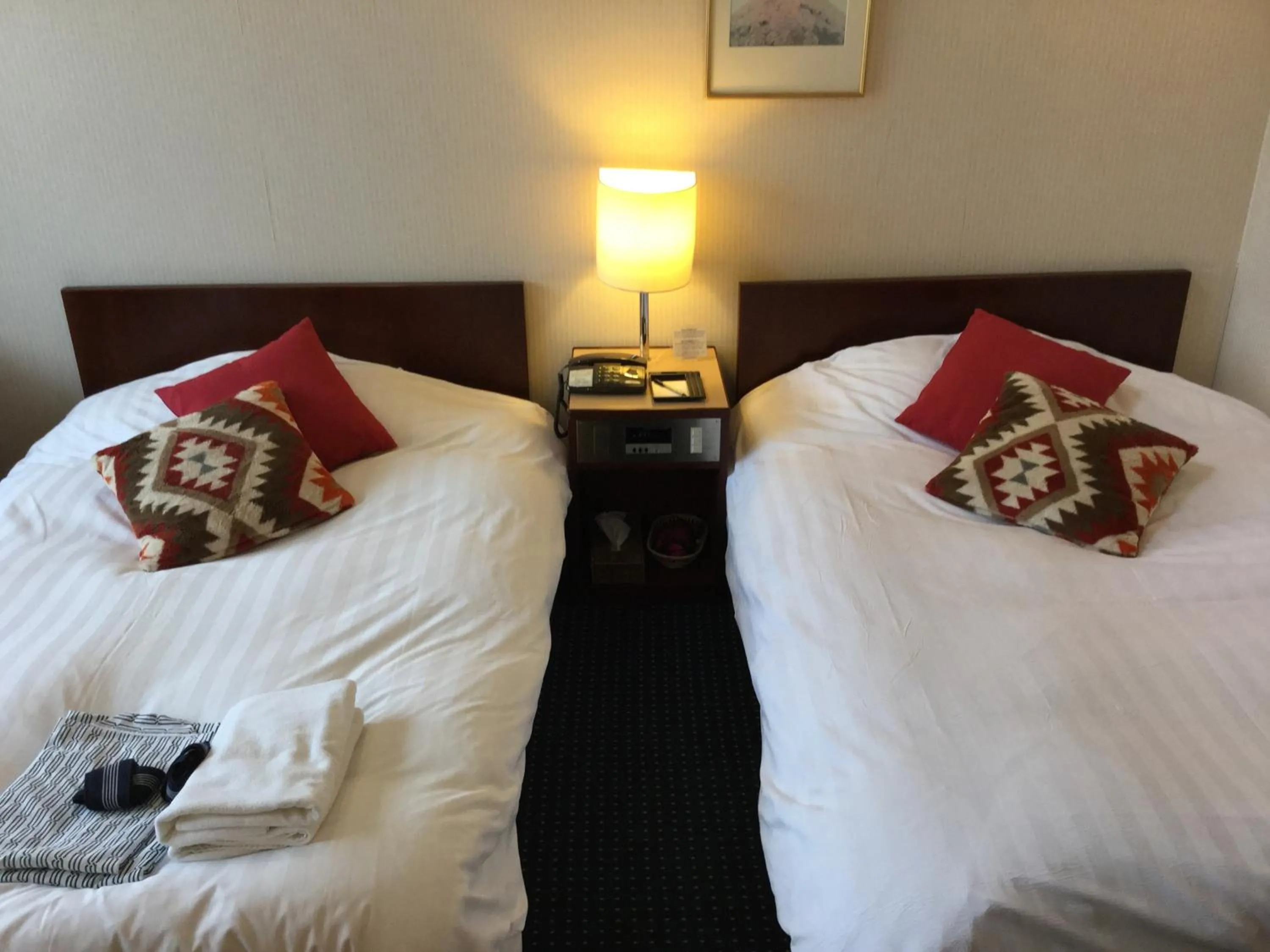 Bed in Hakuba Yamano Hotel