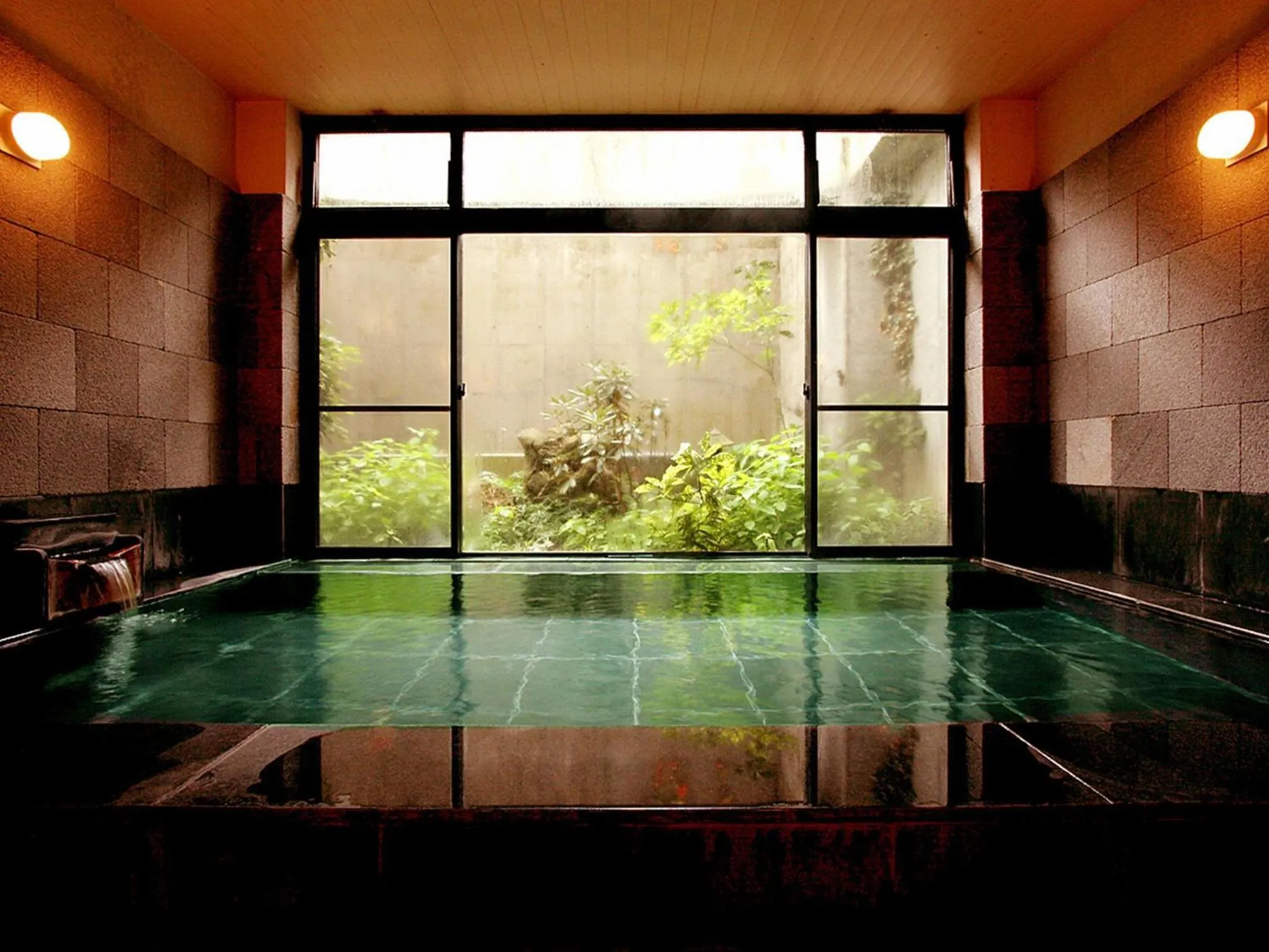 Hot Spring Bath in Hakuba Hotel Ougiya