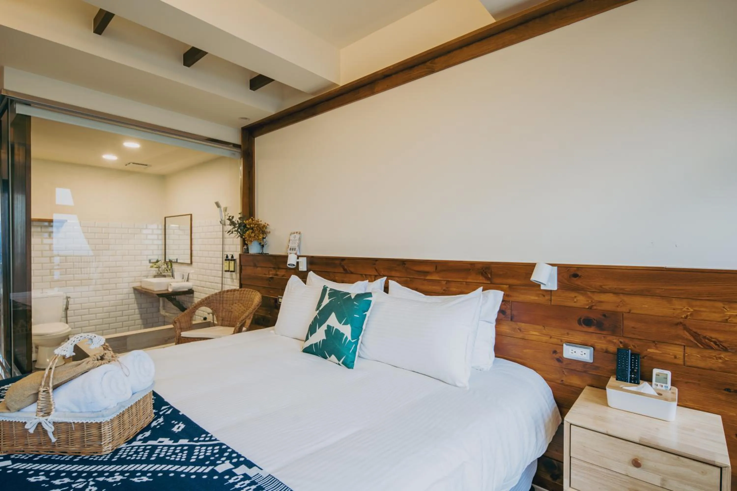 Bed in Chuanfanrock Haku Beach Days Inn