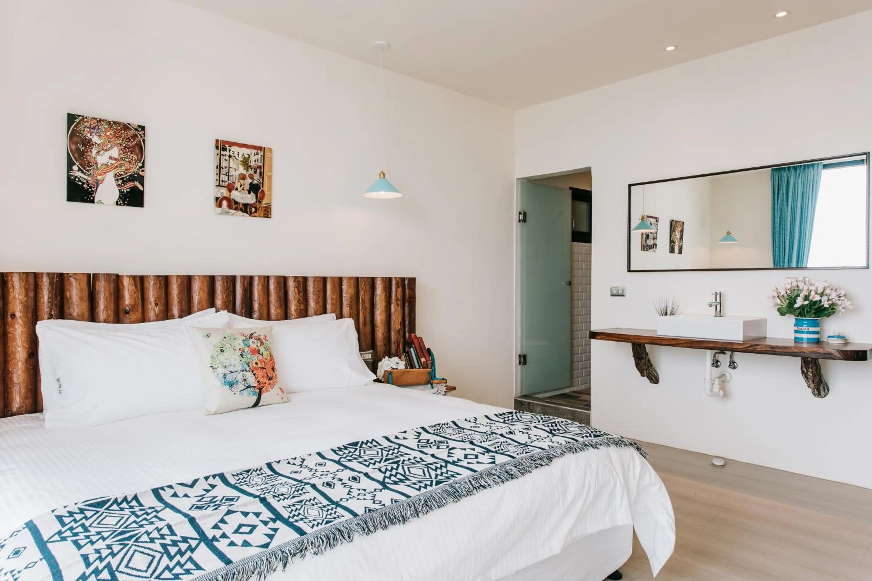 Bed in Chuanfanrock Haku Beach Days Inn