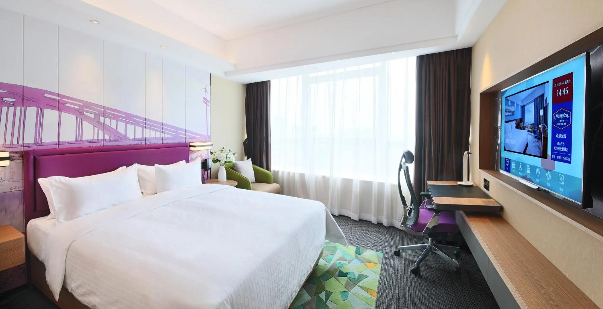 TV and multimedia, Bed in Hampton By Hilton Foshan Sanshui