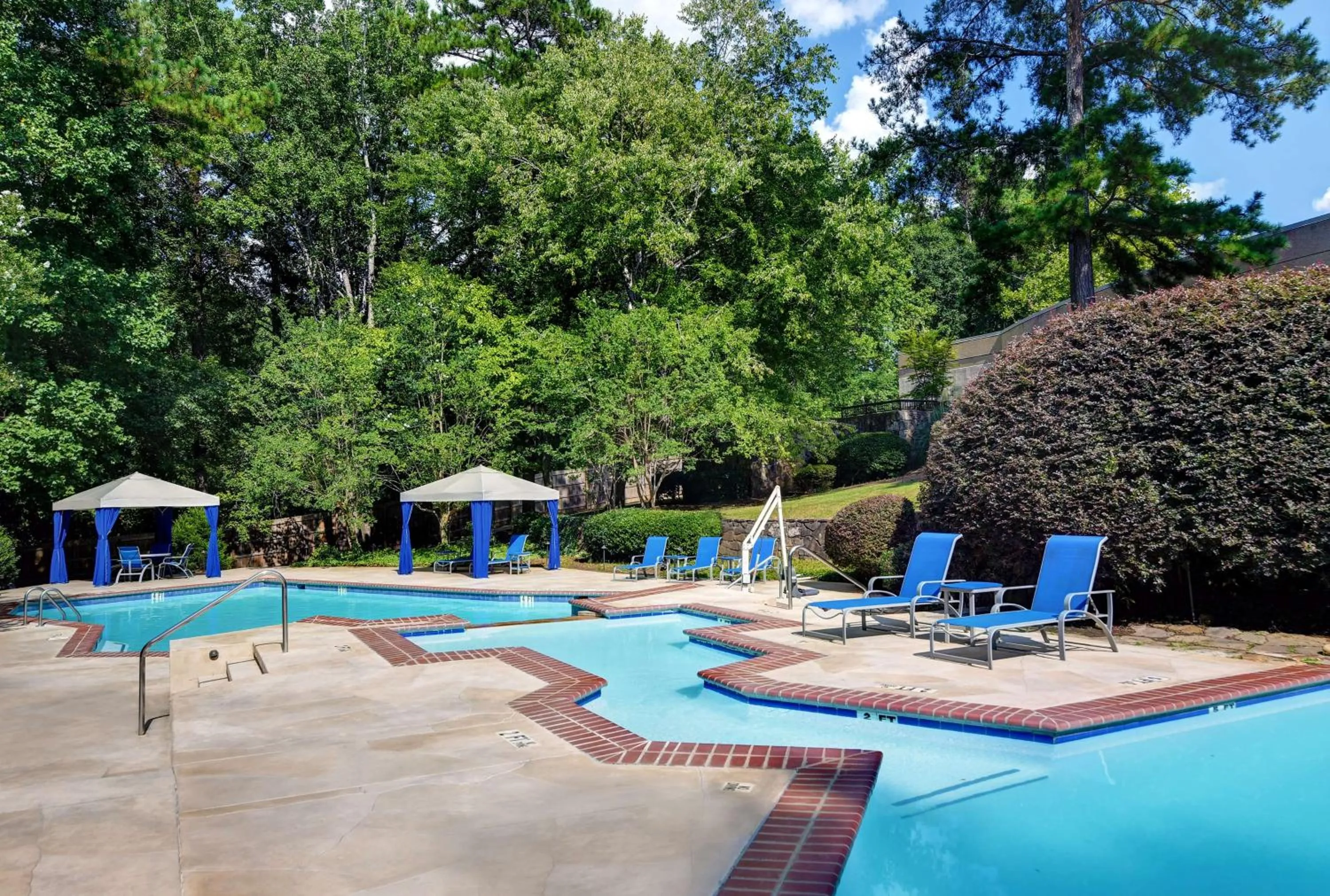 Pool view in Hilton Peachtree City Atlanta Hotel & Conference Center