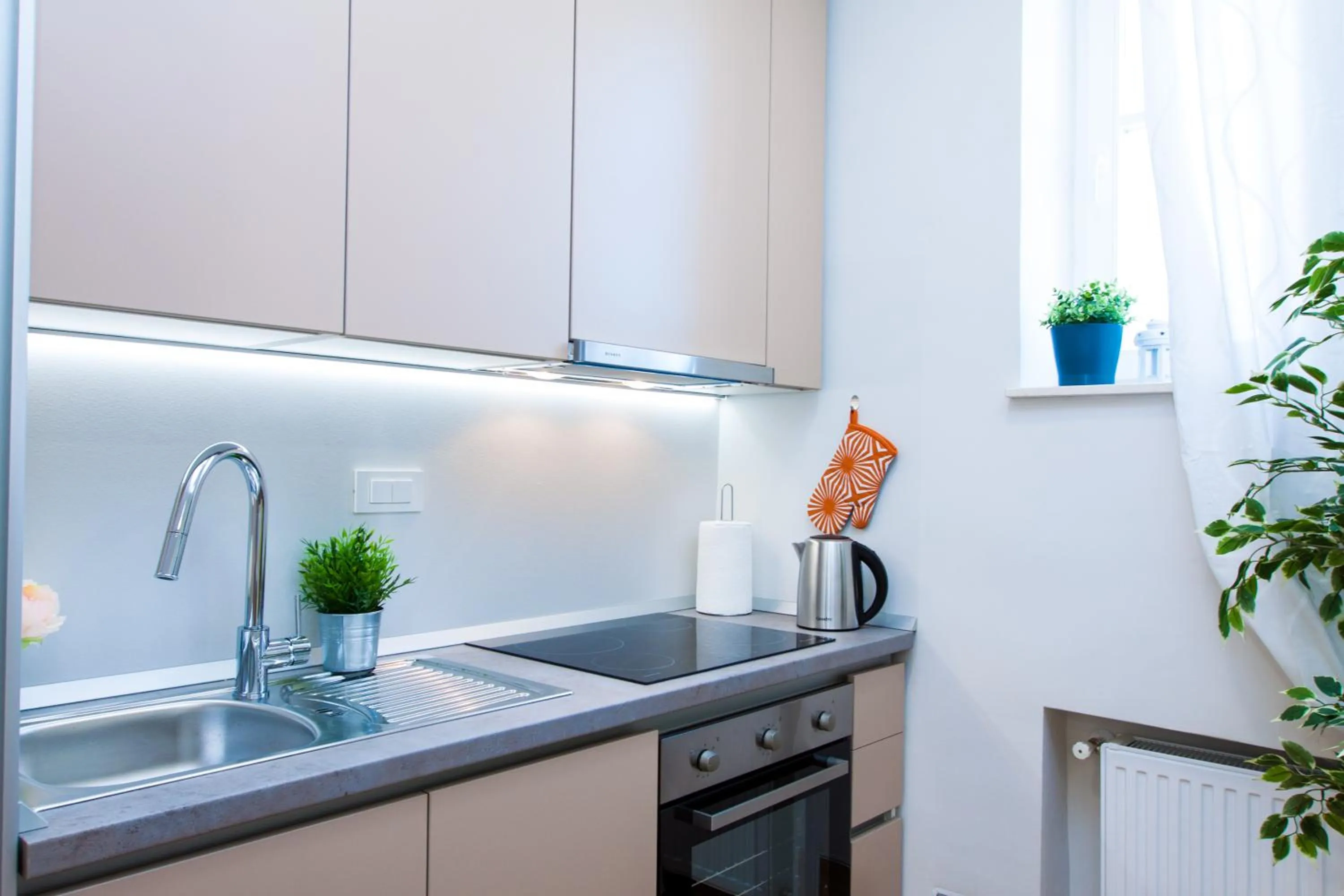 Kitchen or kitchenette in Luxury Main Square Apartments