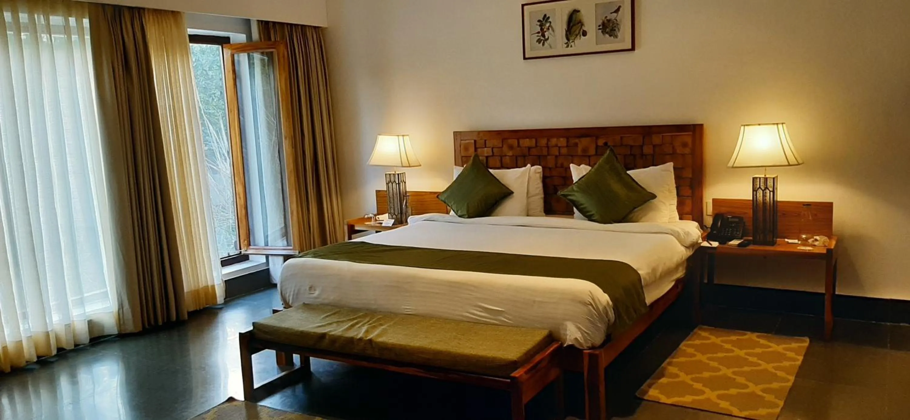 Bed in Saraca Resort & Spa Corbett