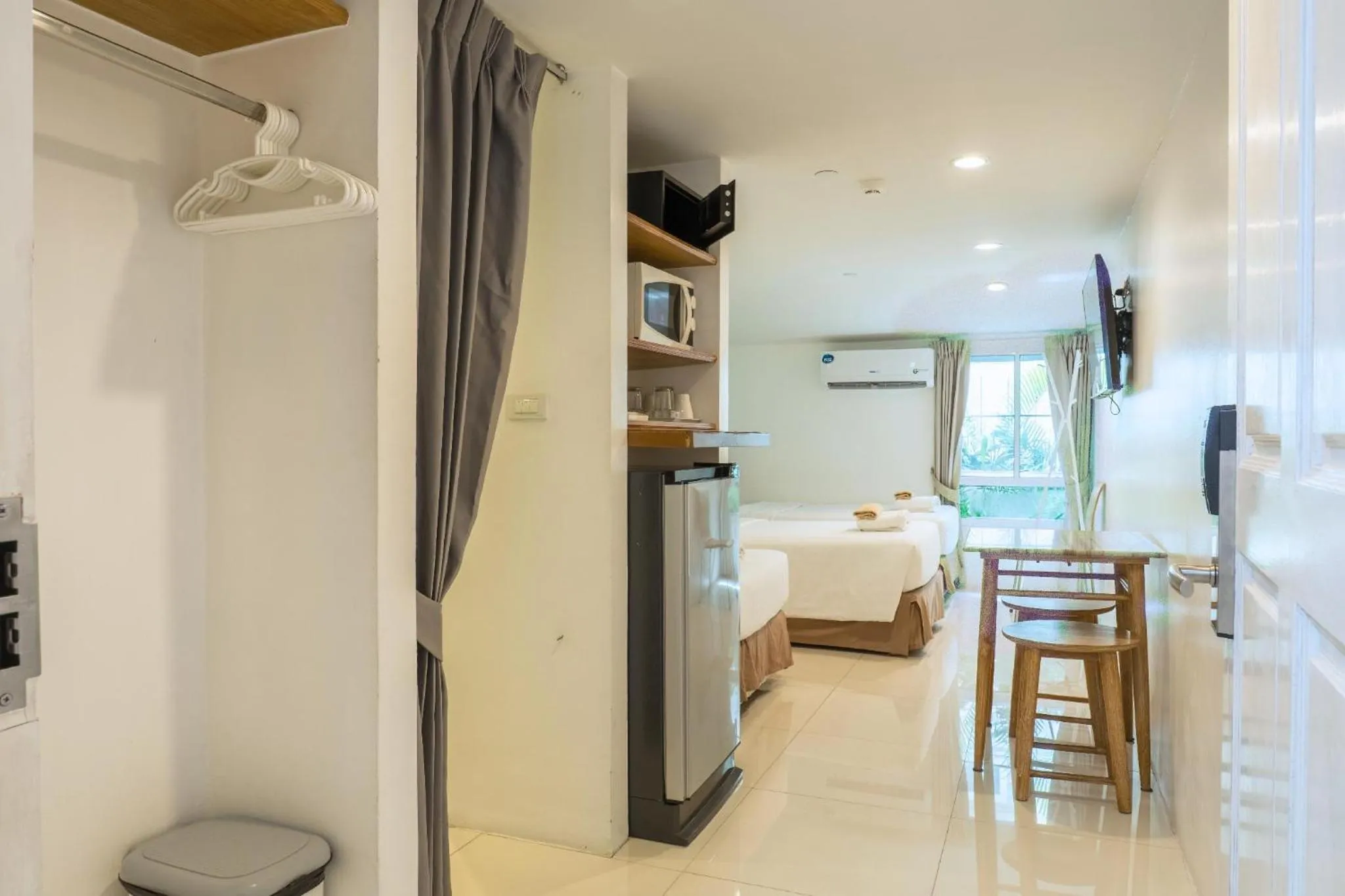 Bed in Sabai Sathorn Service Apartment