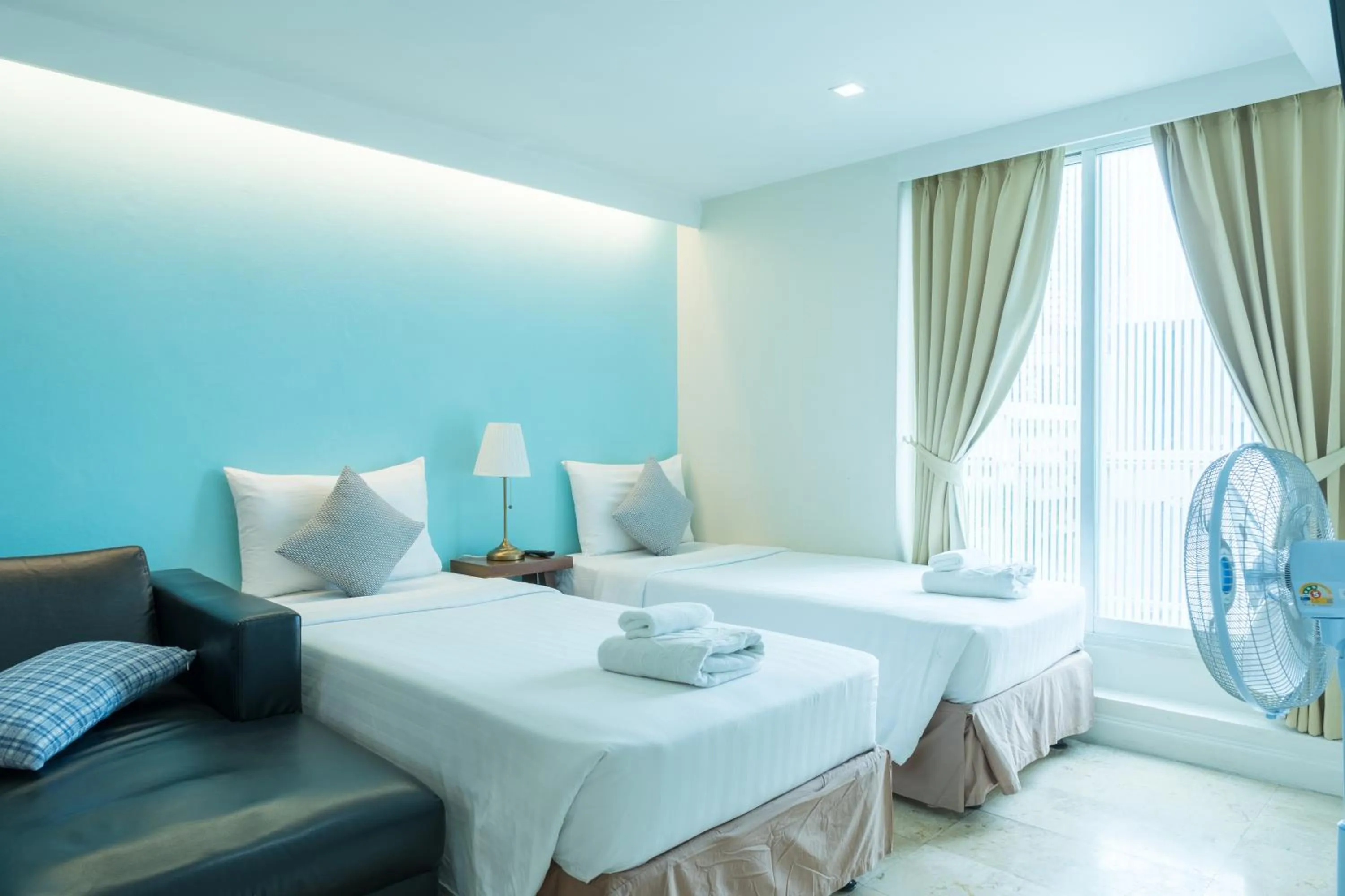 Bed in Sabai Sathorn Service Apartment