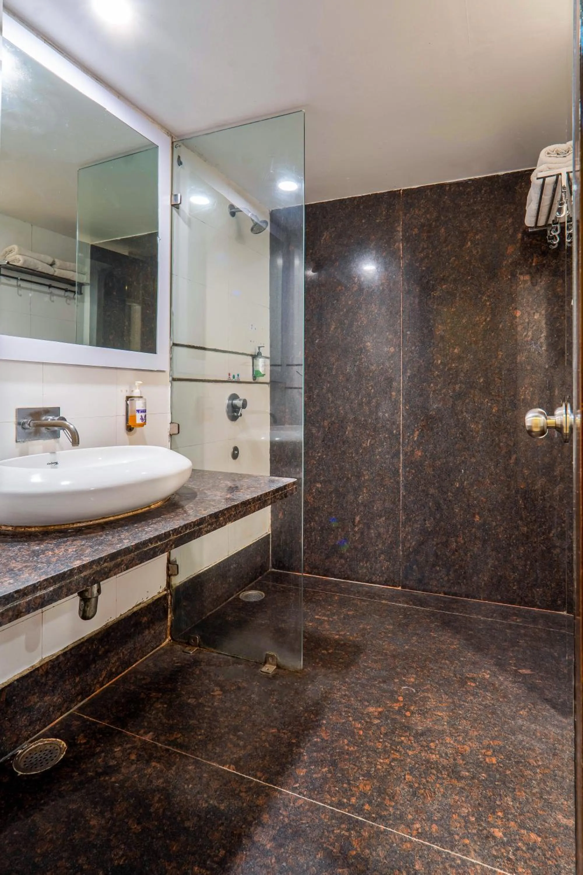 Bathroom in Hotel Le Roi Near New Delhi Railway Station