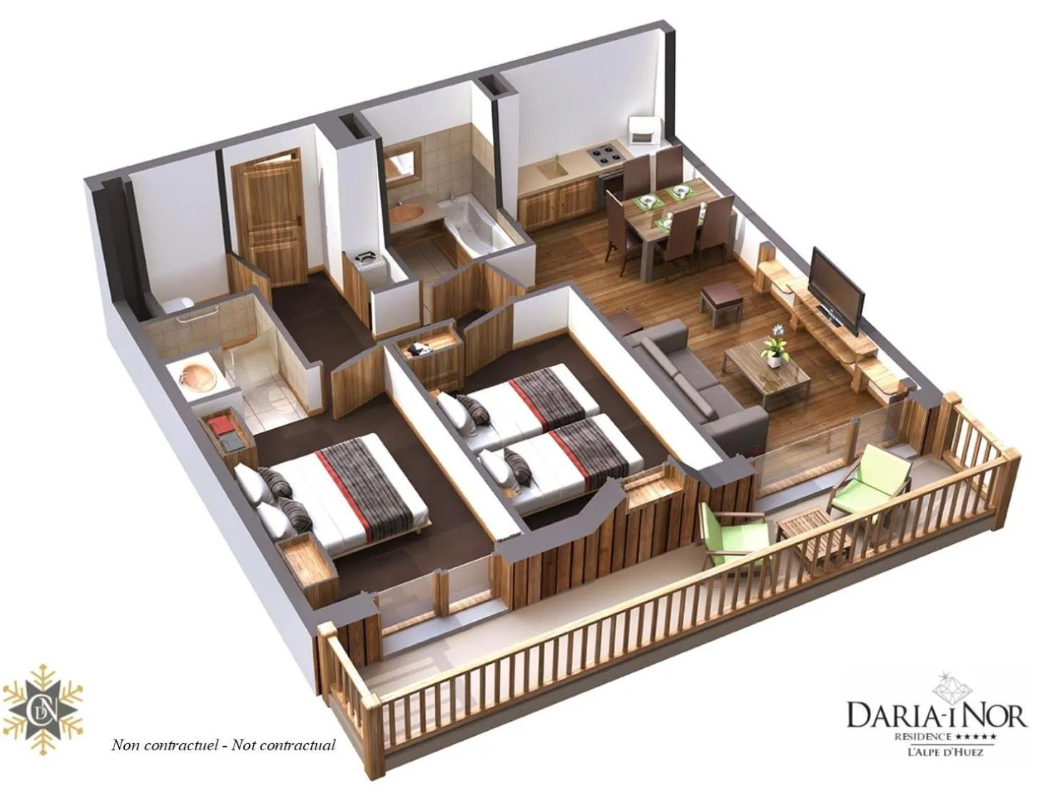 Floor plan in Résidence Daria-I Nor by les Etincelles