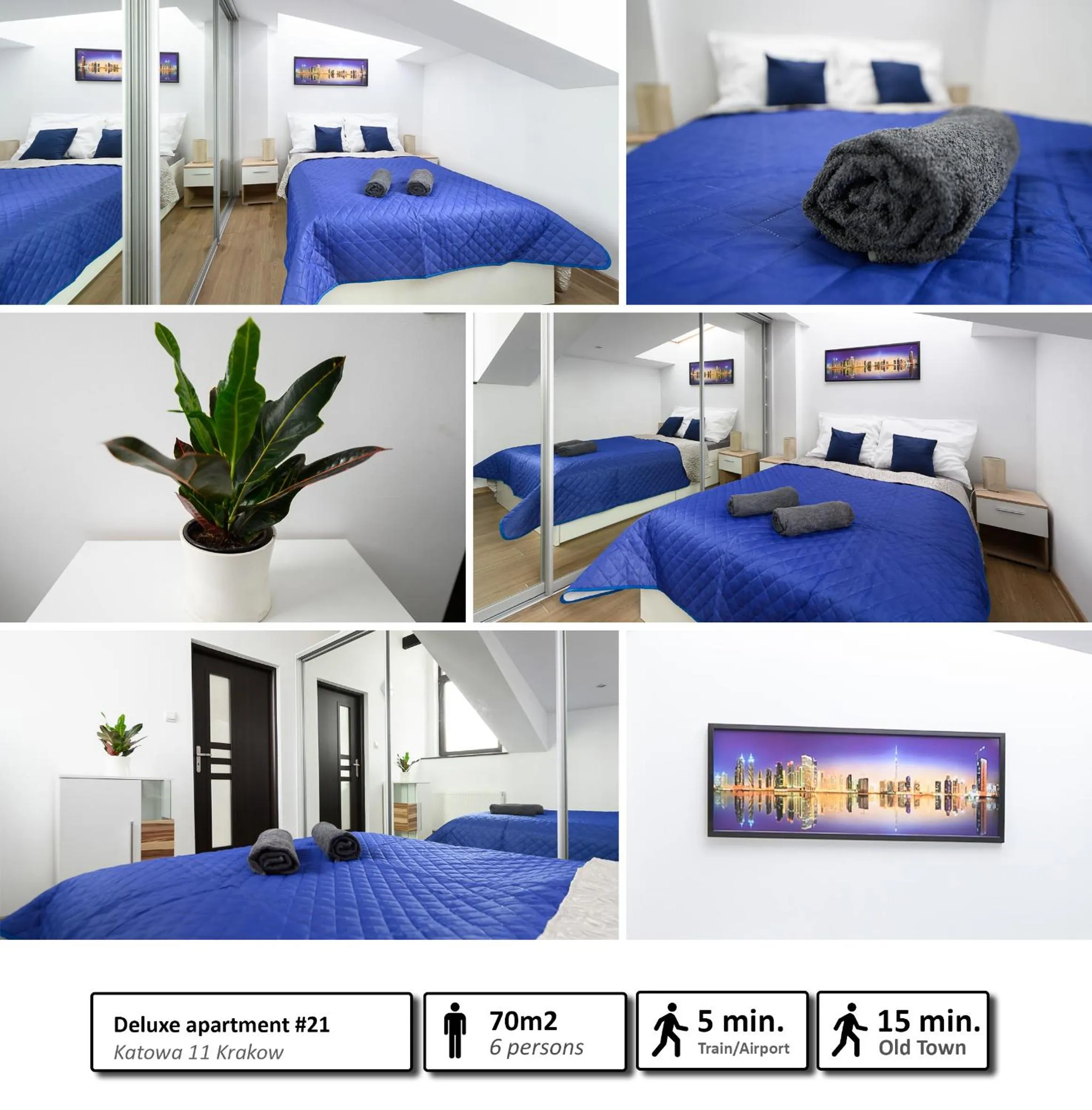 Bedroom, Bed in Station Apartments Katowa 11