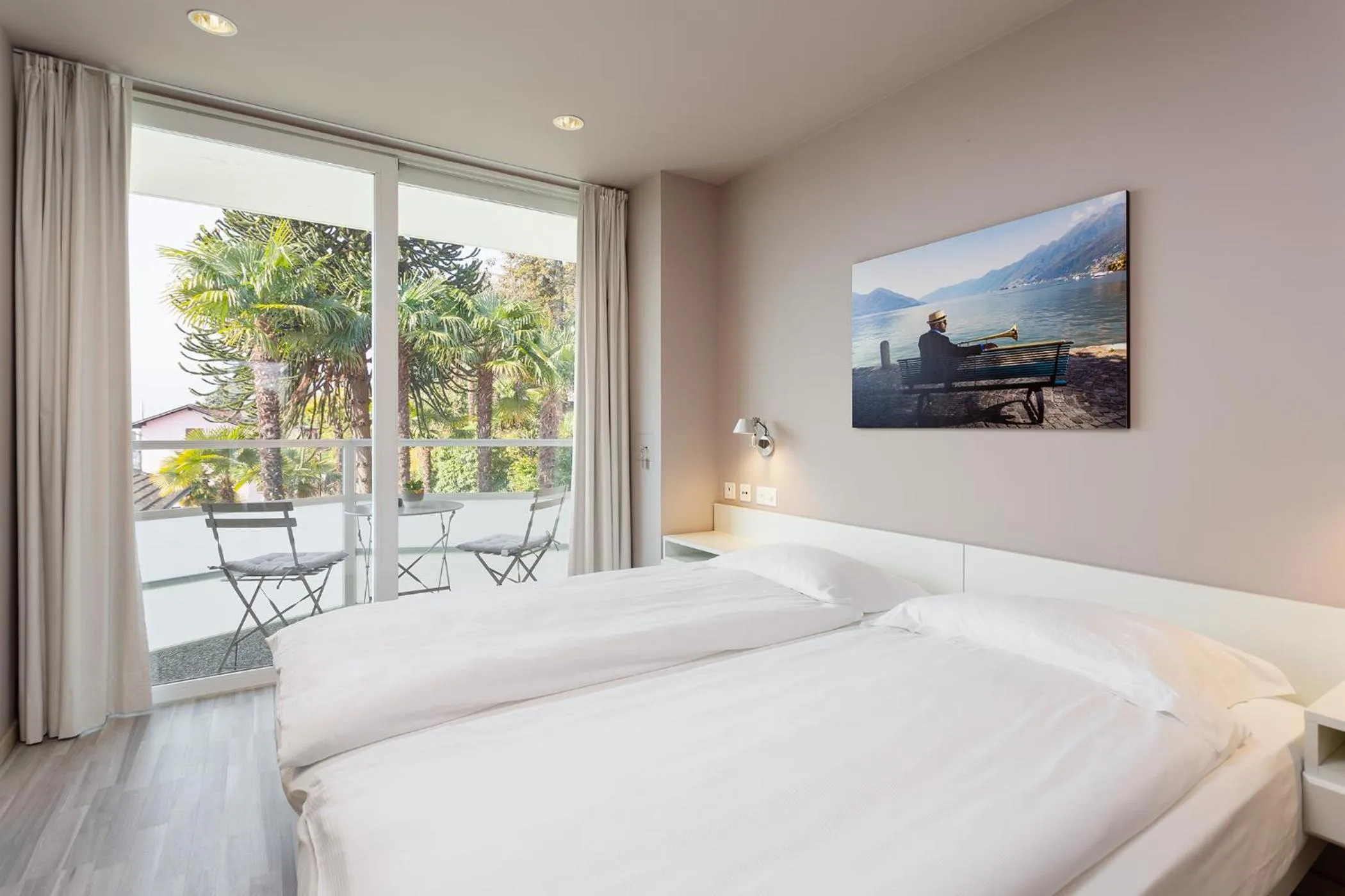 Bedroom, Bed in Jazz Hotel Ascona