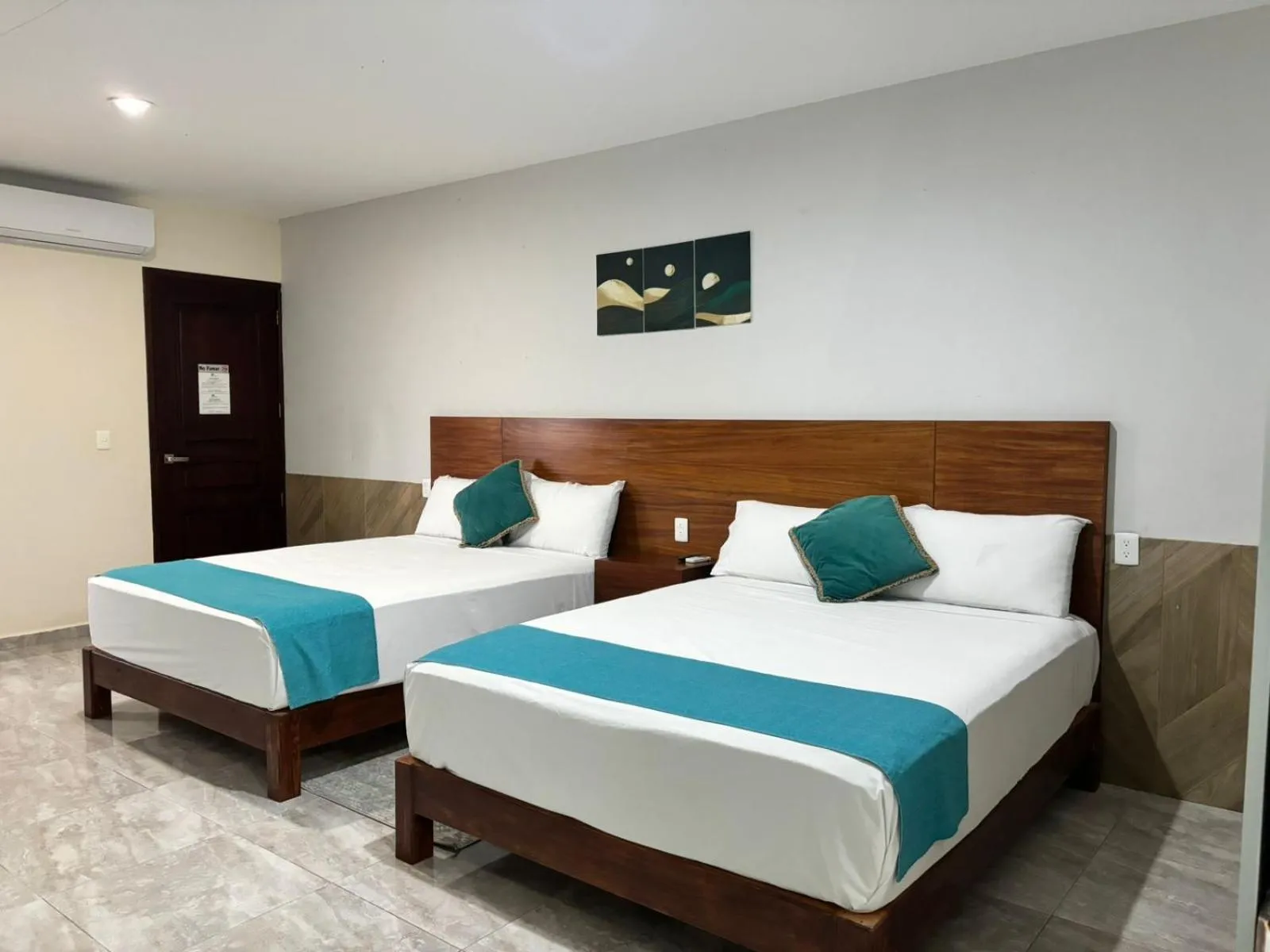 Bed in Hotel Awazul Bacalar