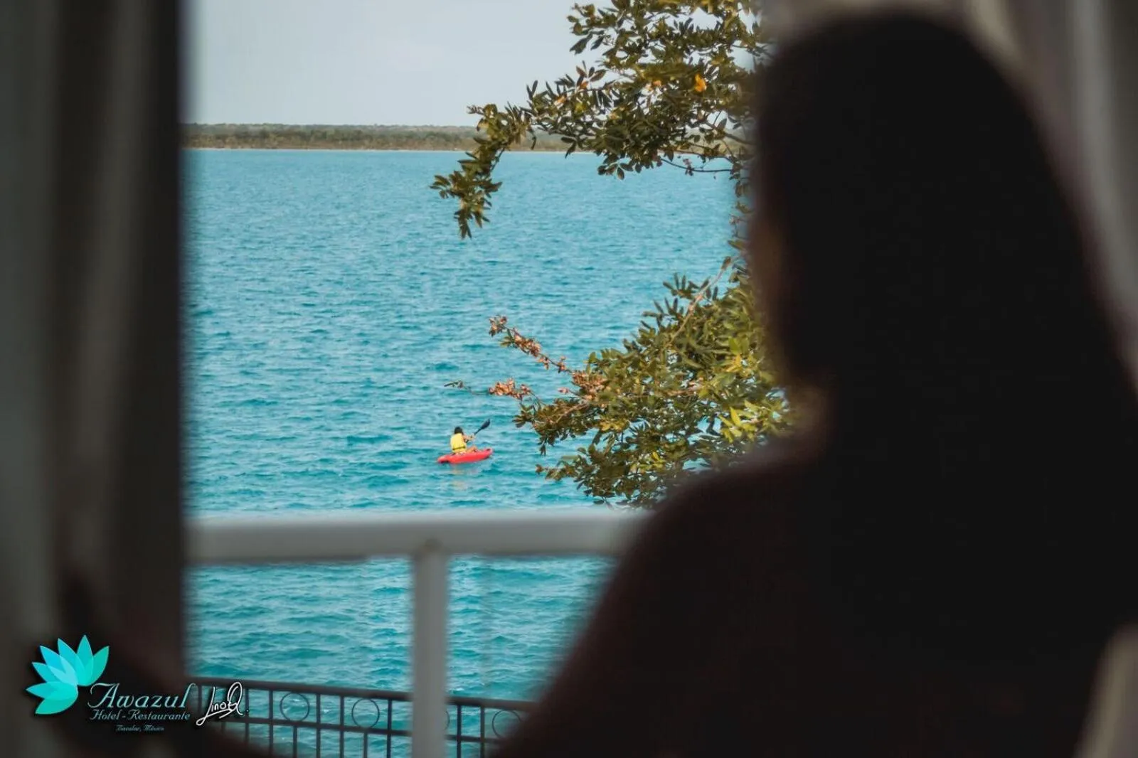 Lake view in Hotel Awazul Bacalar
