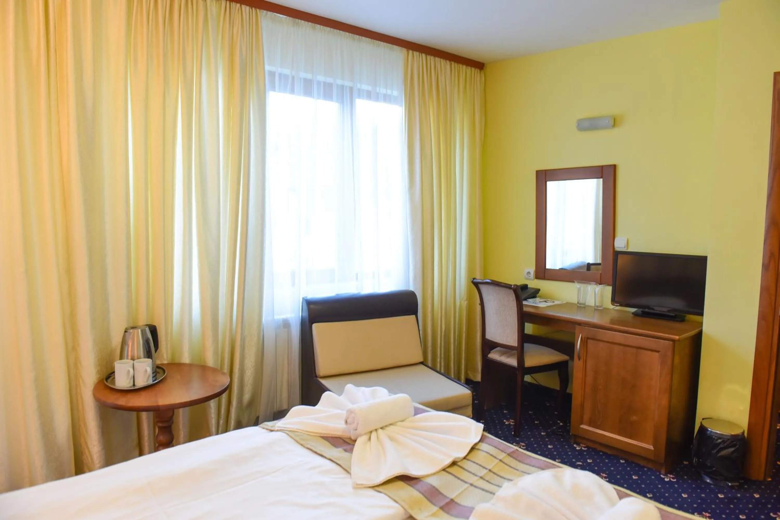 Bed in Family Hotel Lazur