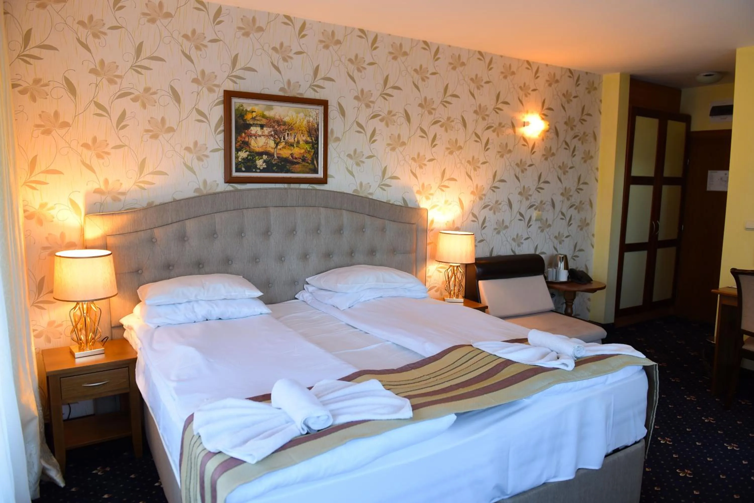 Bed in Family Hotel Lazur