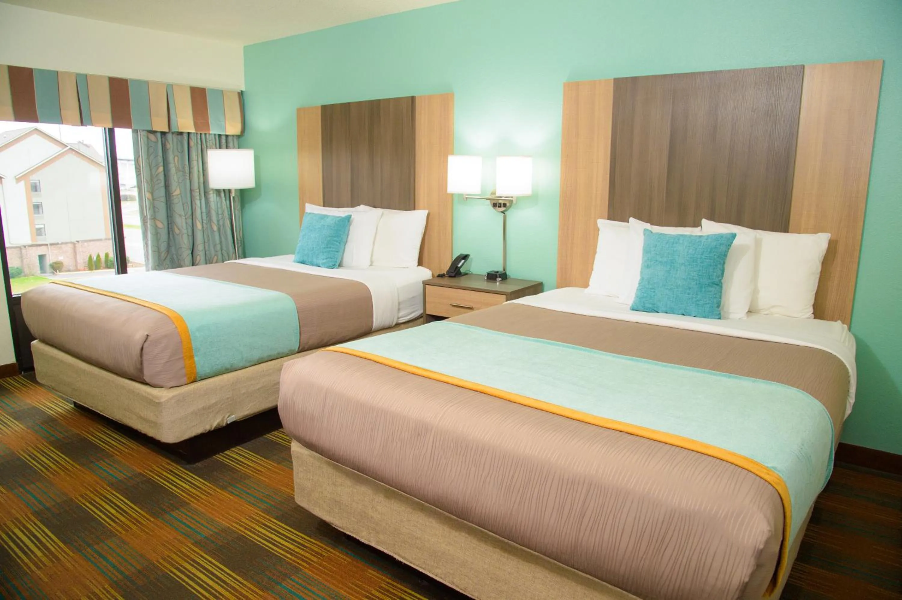 Bed in Pigeon River Inn