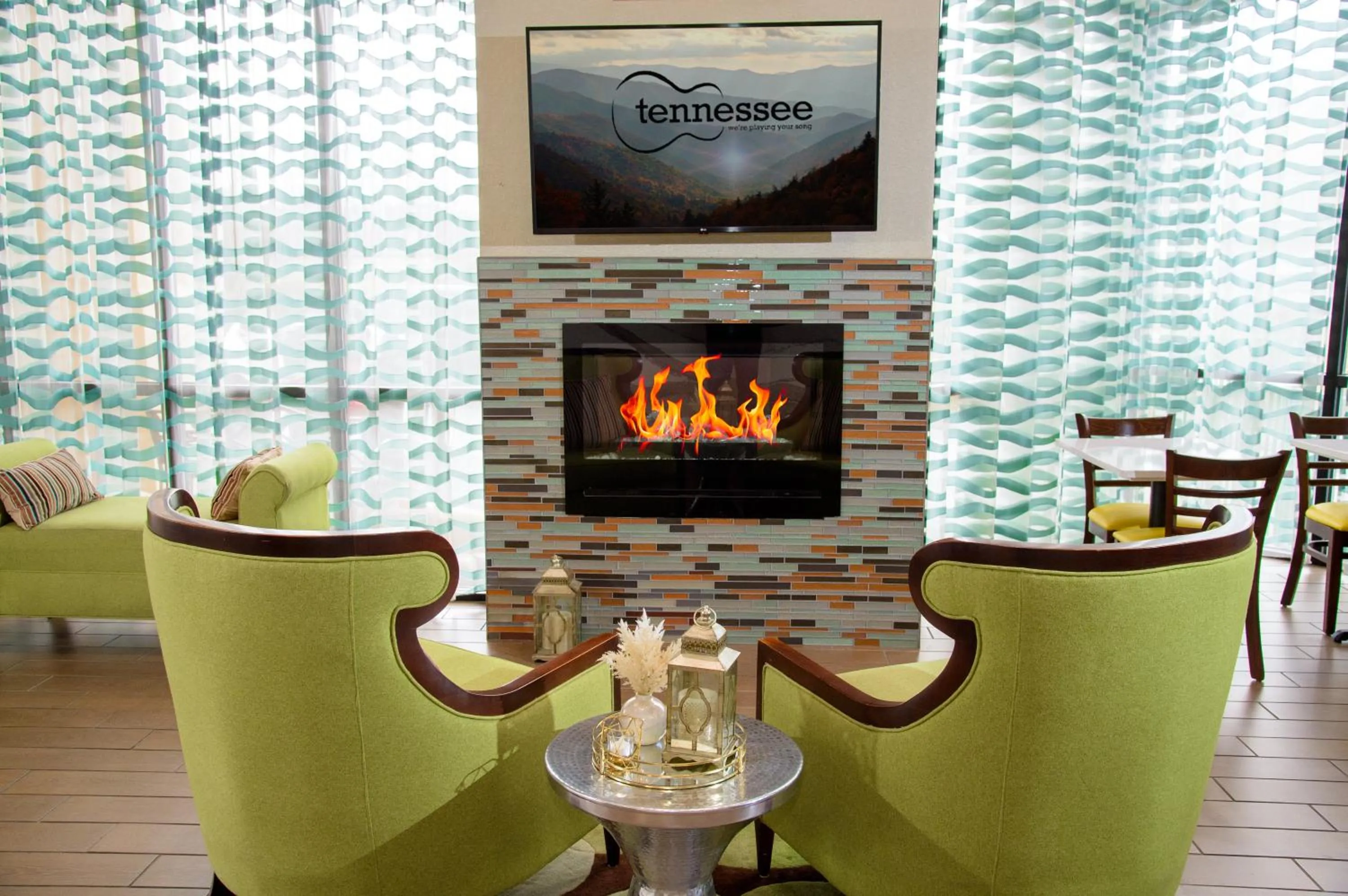 Lobby or reception in Pigeon River Inn