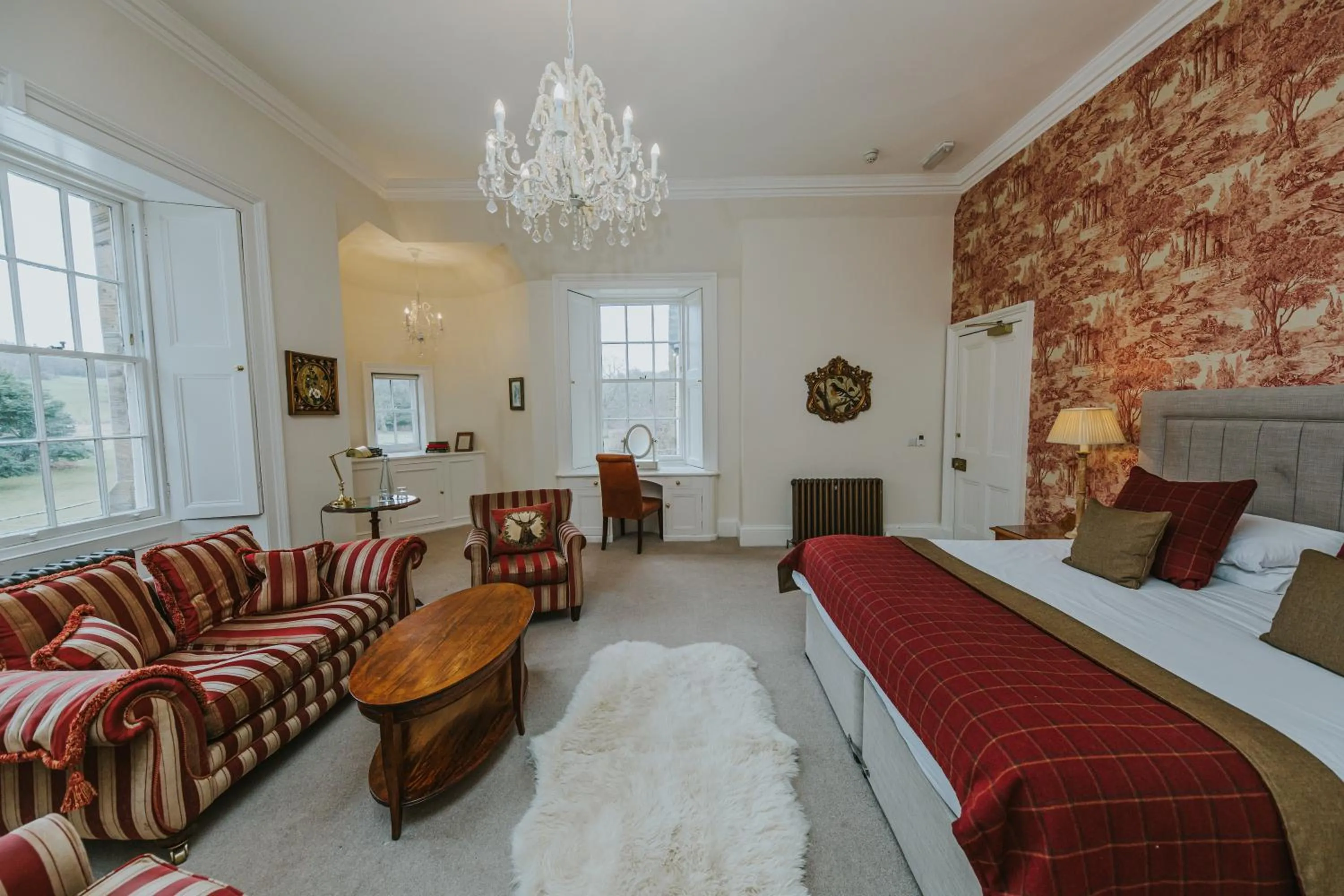 Bedroom, Bed in Carberry Tower Mansion House and Estate