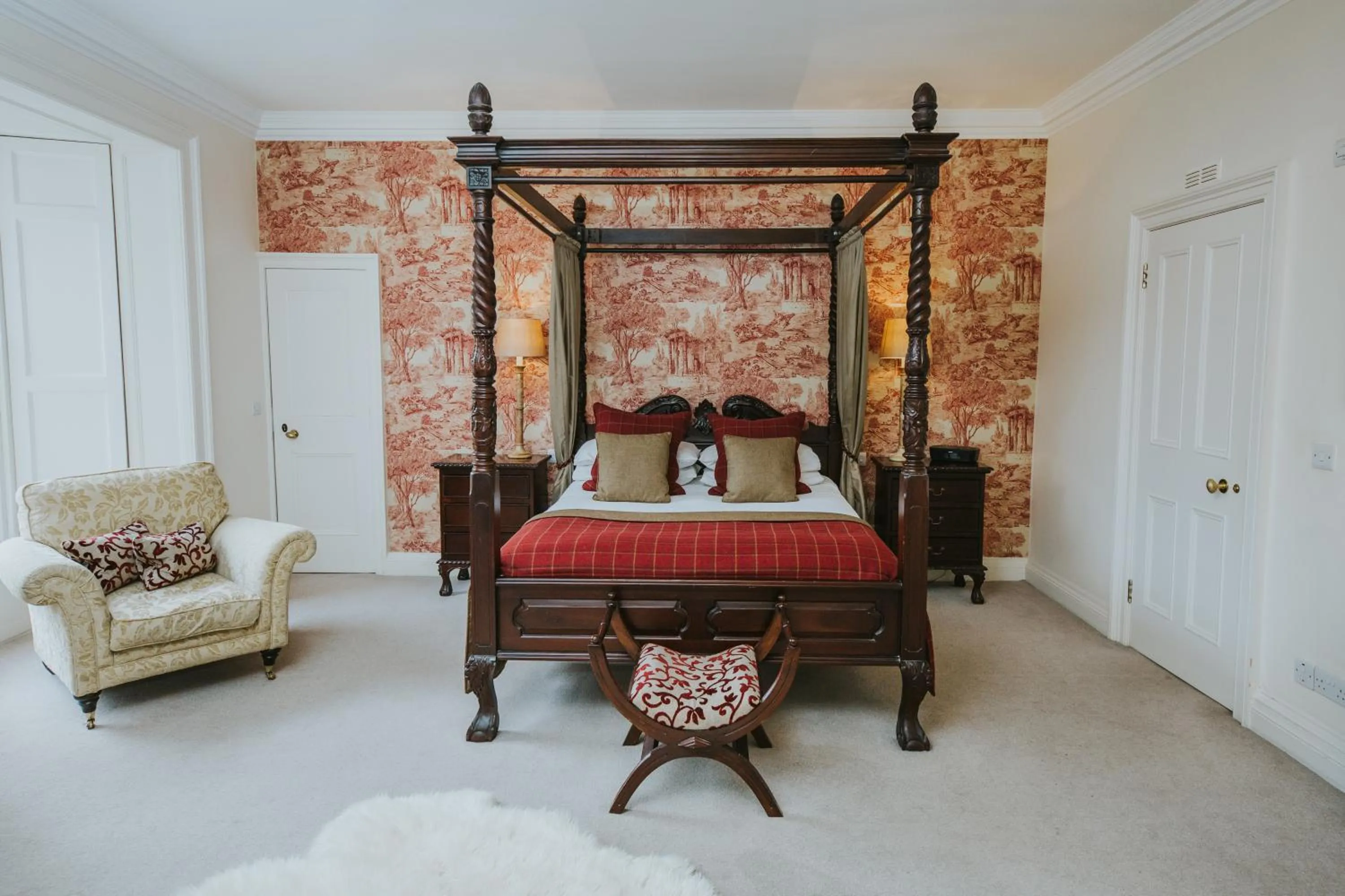 Bedroom, Bed in Carberry Tower Mansion House and Estate