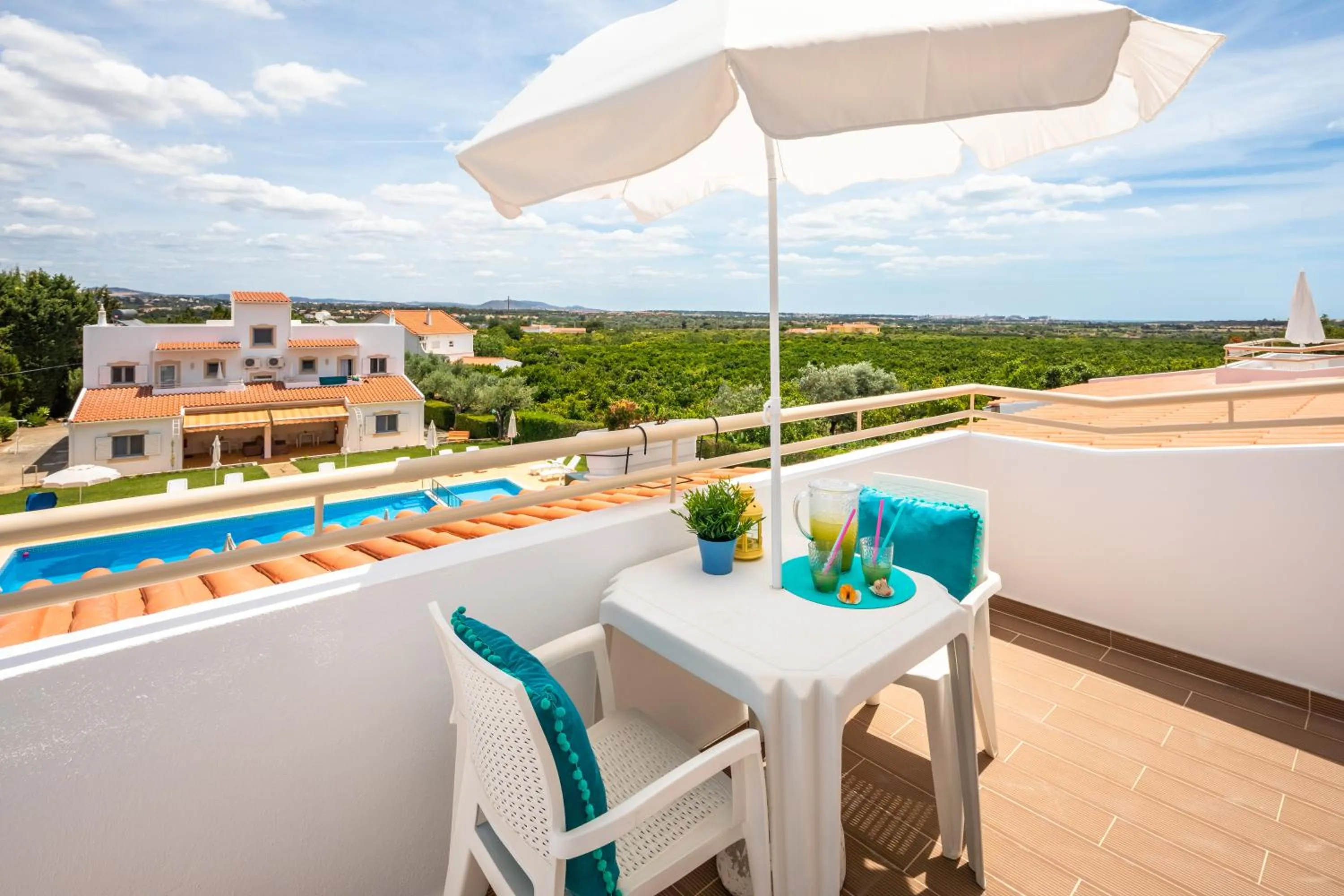 Balcony/Terrace in Apartamentos Flor da Laranja, Albufeira by AlgarveBlossom