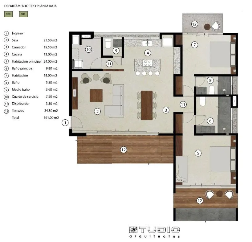 Floor plan in Tulsayab luxury development