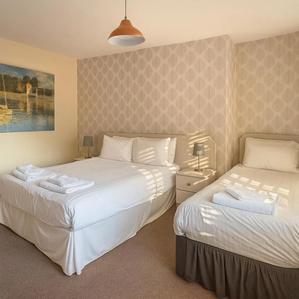 Bed in The Hand Hotel