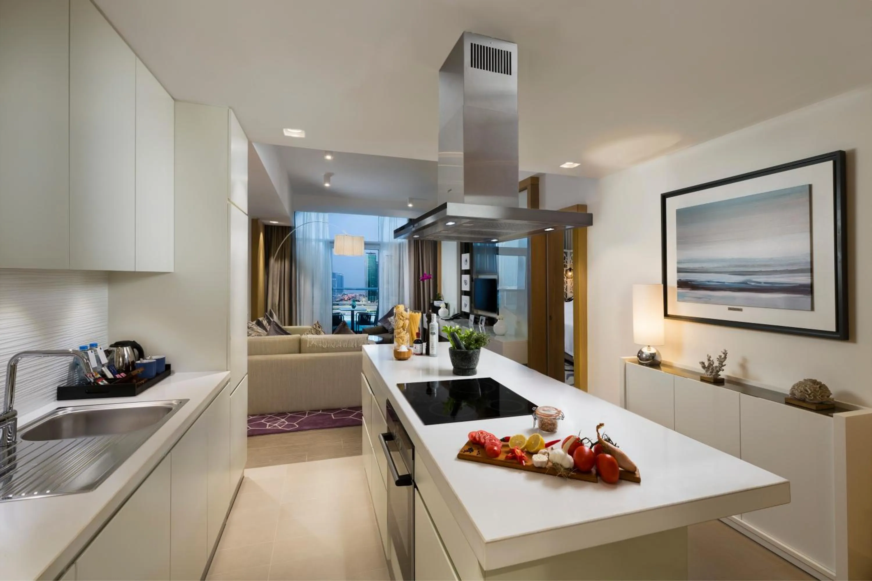 Kitchen or kitchenette in Beach Rotana Residences