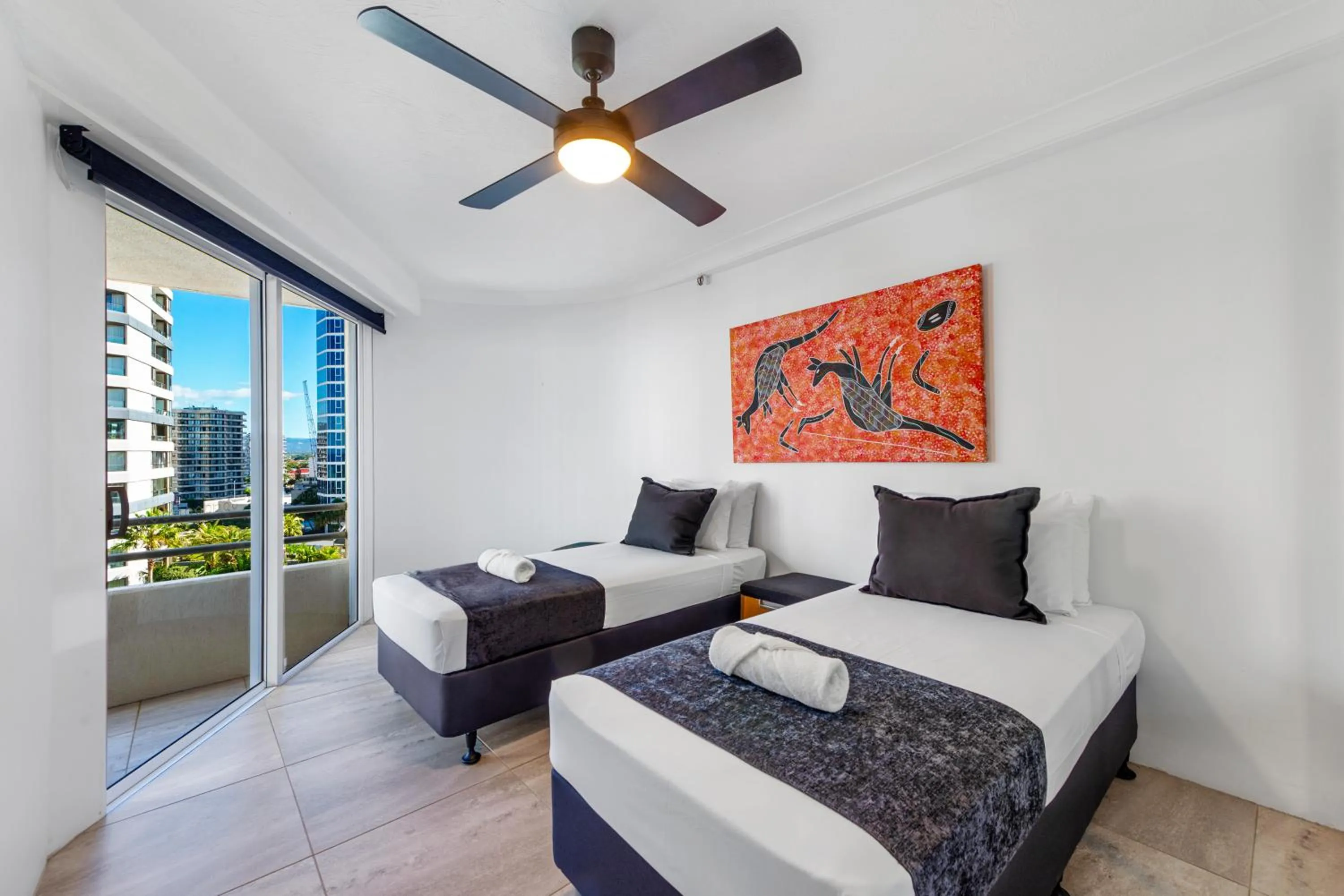 Bedroom, Bed in Zenith Ocean Front Apartments Gold Coast - Official Listing
