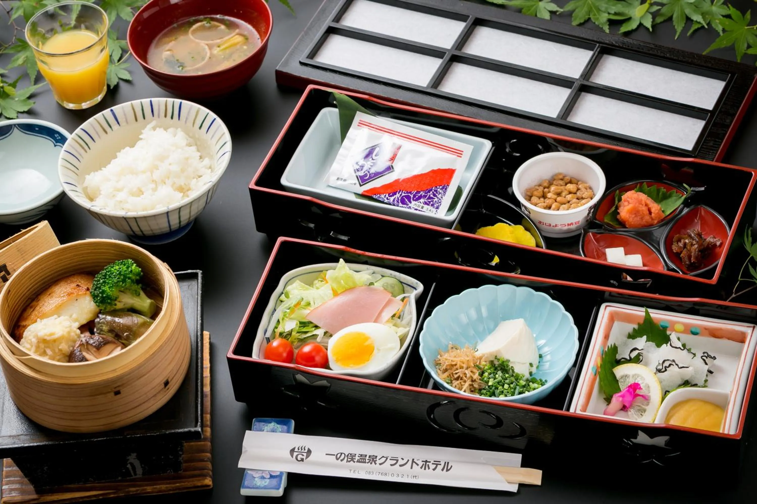 Asian breakfast in Ichinomata Onsen Grand Hotel