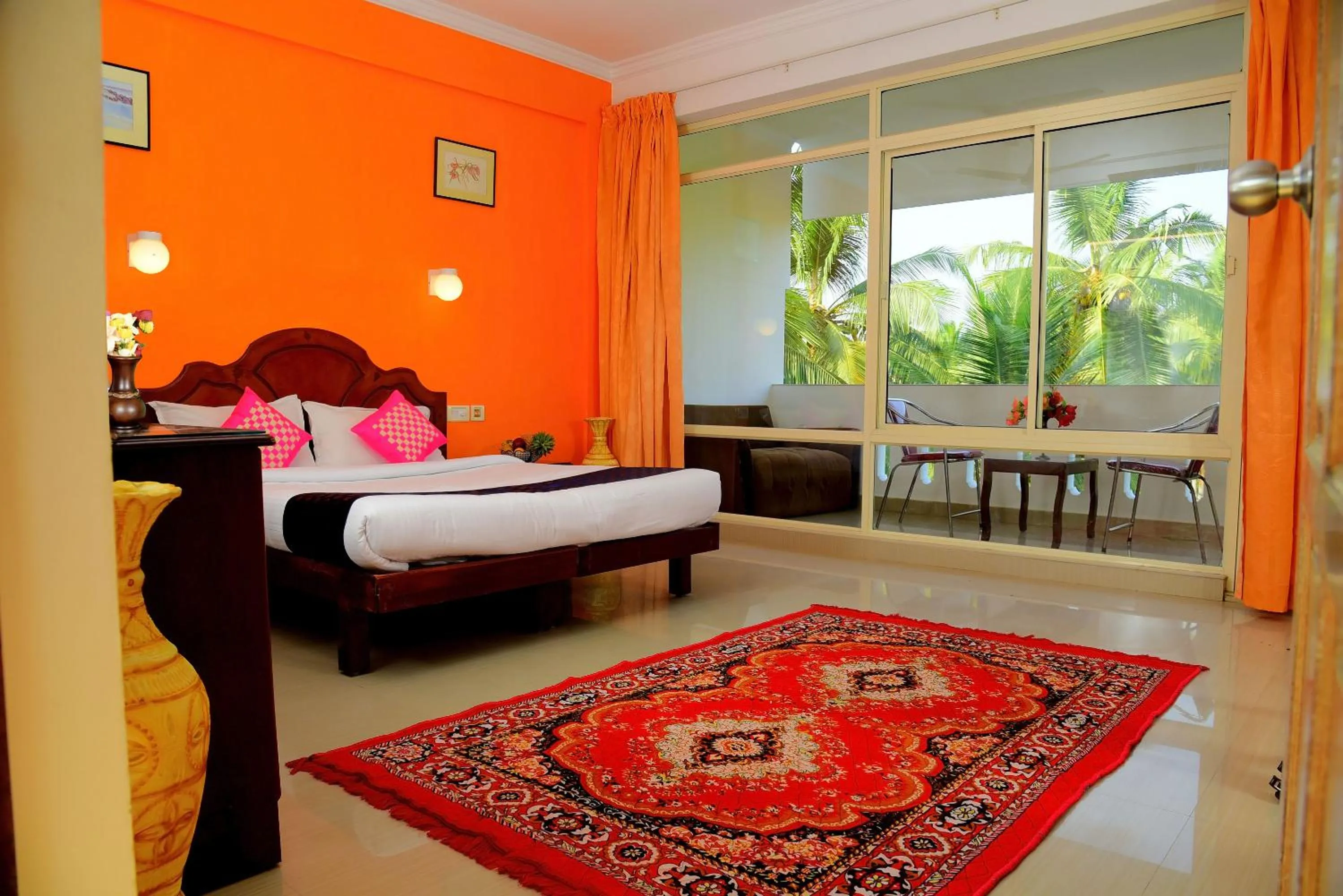 Bed in Ocean Bay Ayurvedic Beach Resort