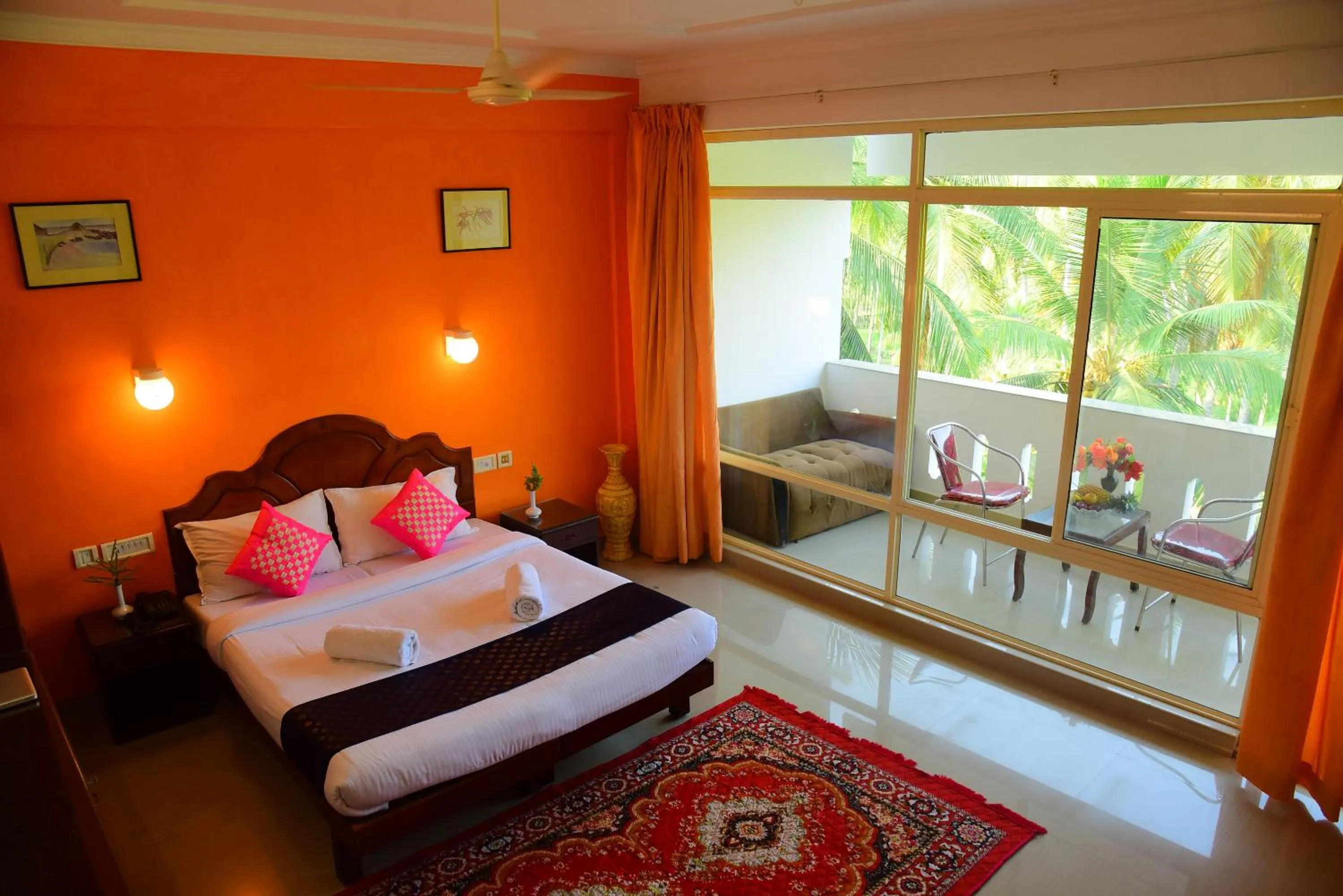 Bed in Ocean Bay Ayurvedic Beach Resort