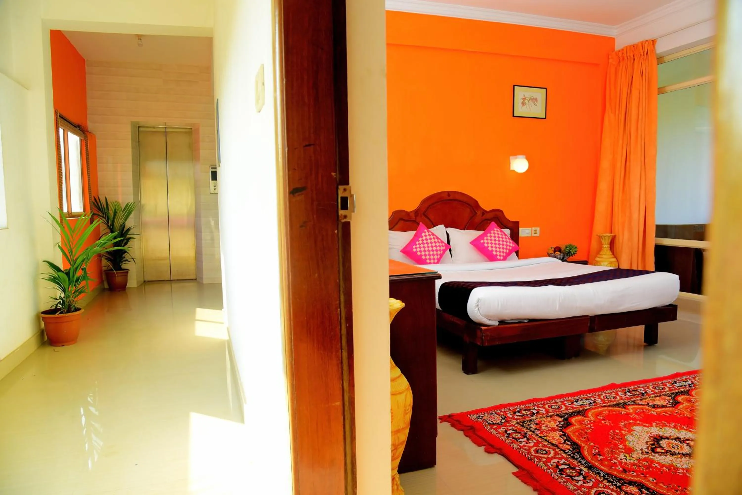 Bed in Ocean Bay Ayurvedic Beach Resort