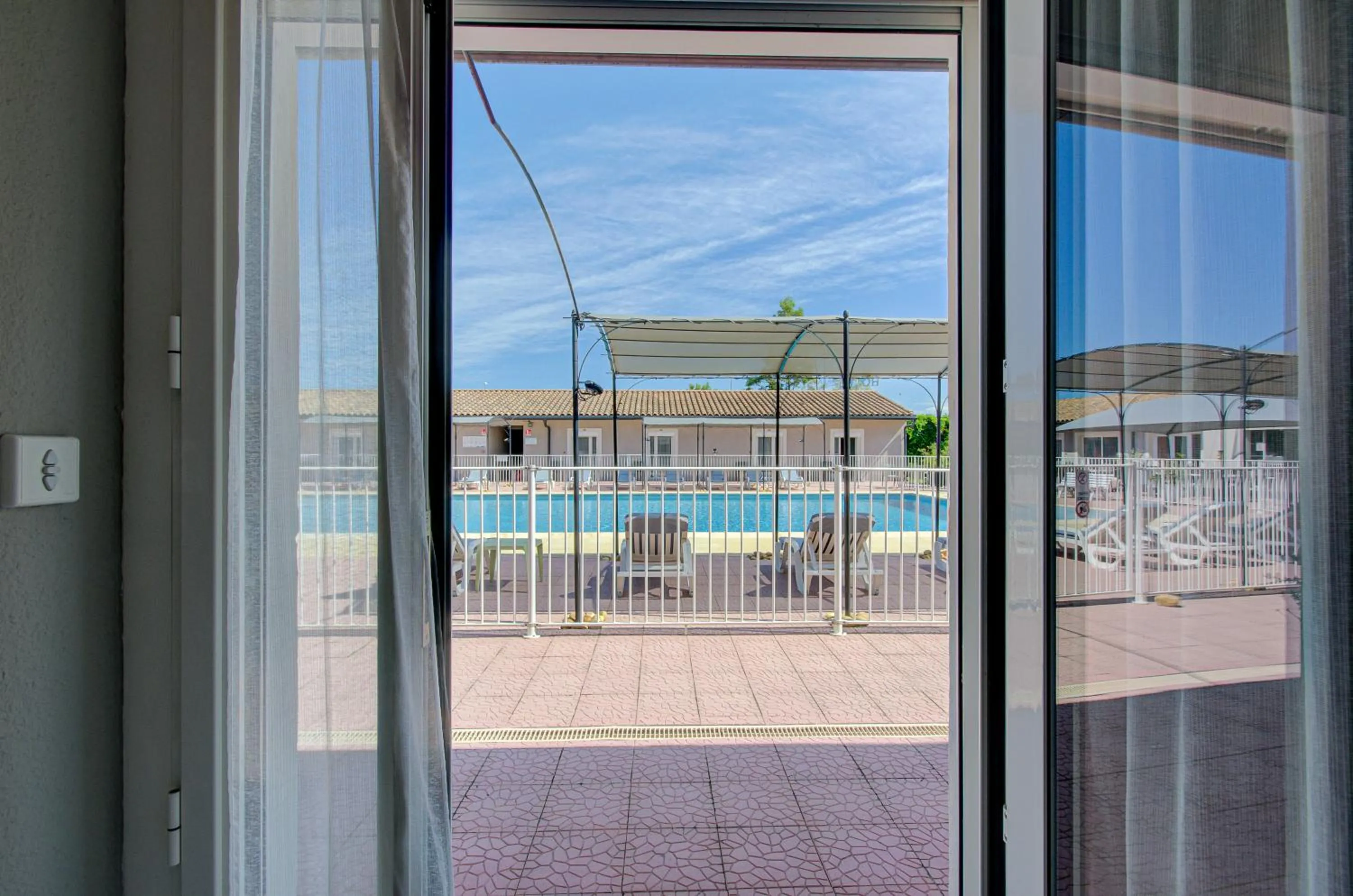 Pool view in Hôtel Saint Louis