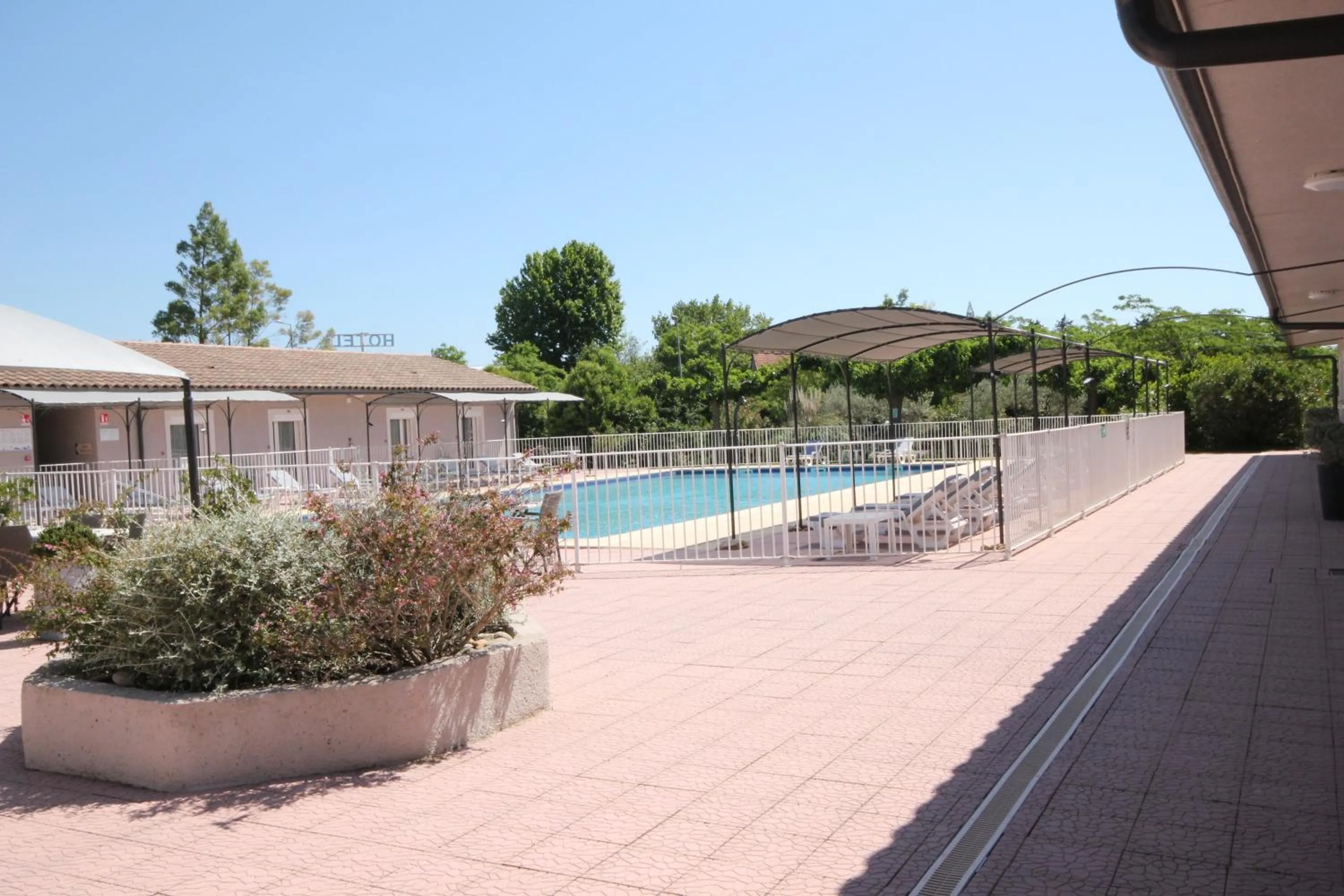 Pool view in Hôtel Saint Louis