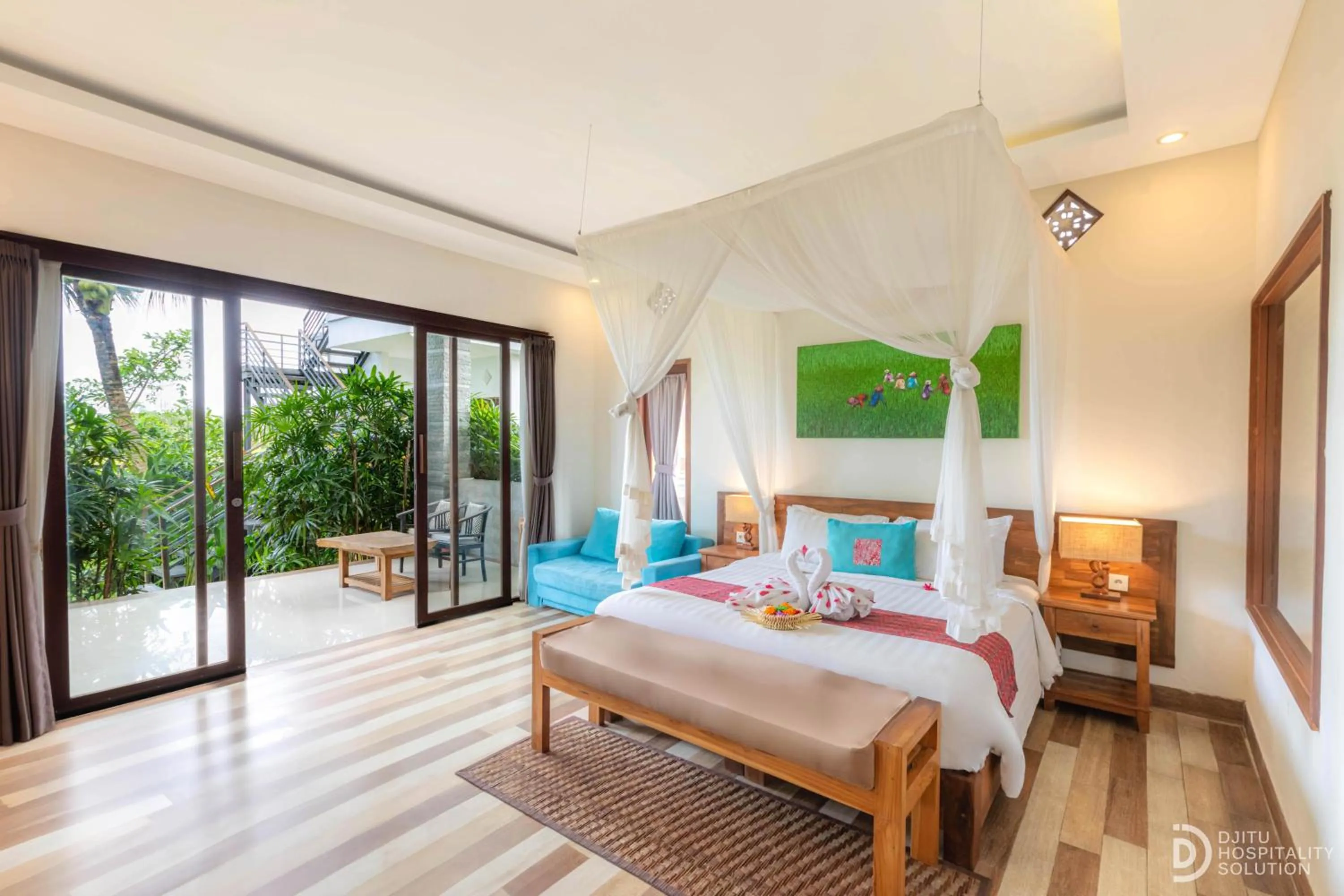 Bed in Green Sala Villa