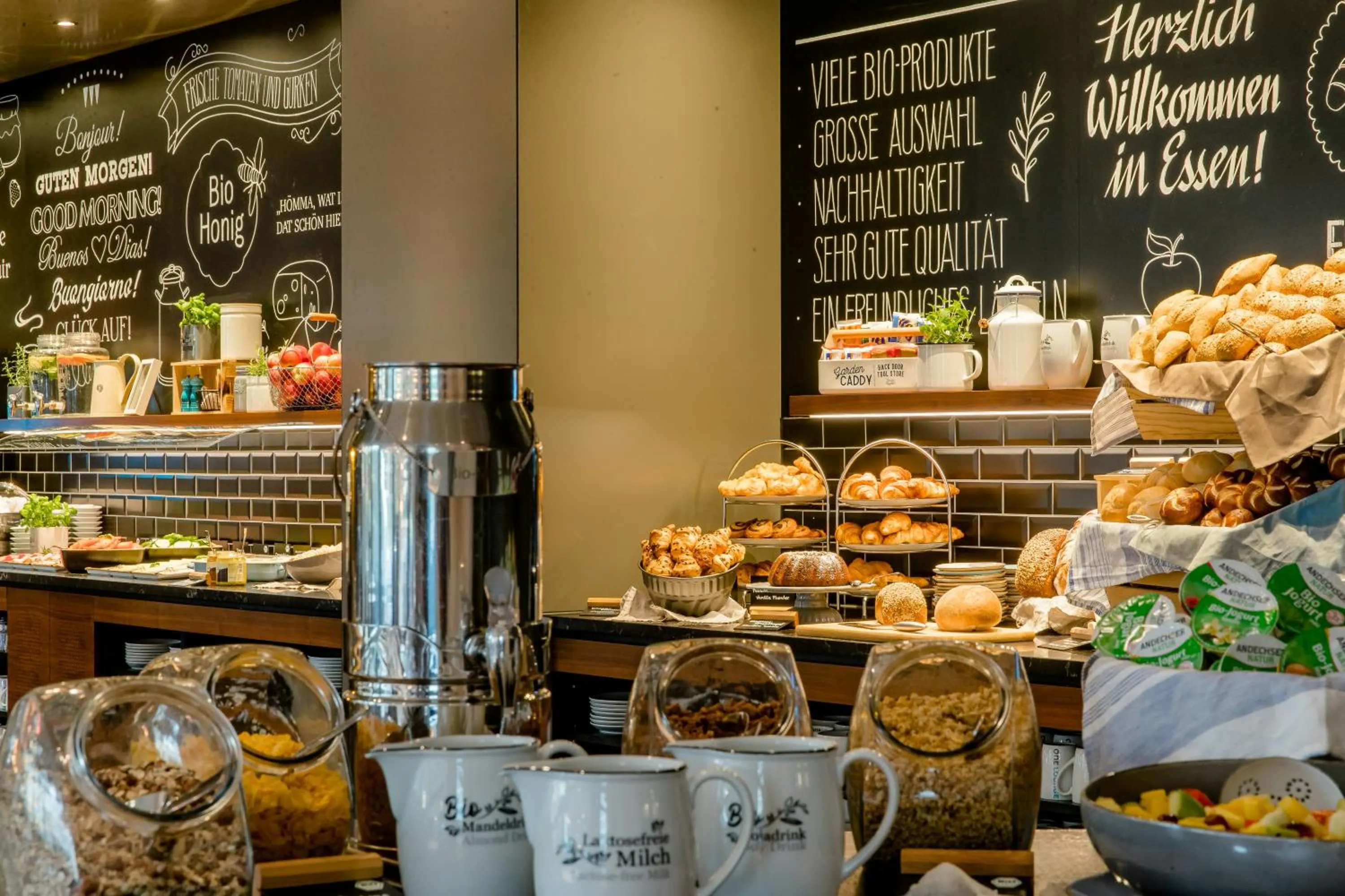 Buffet breakfast in Motel One Essen