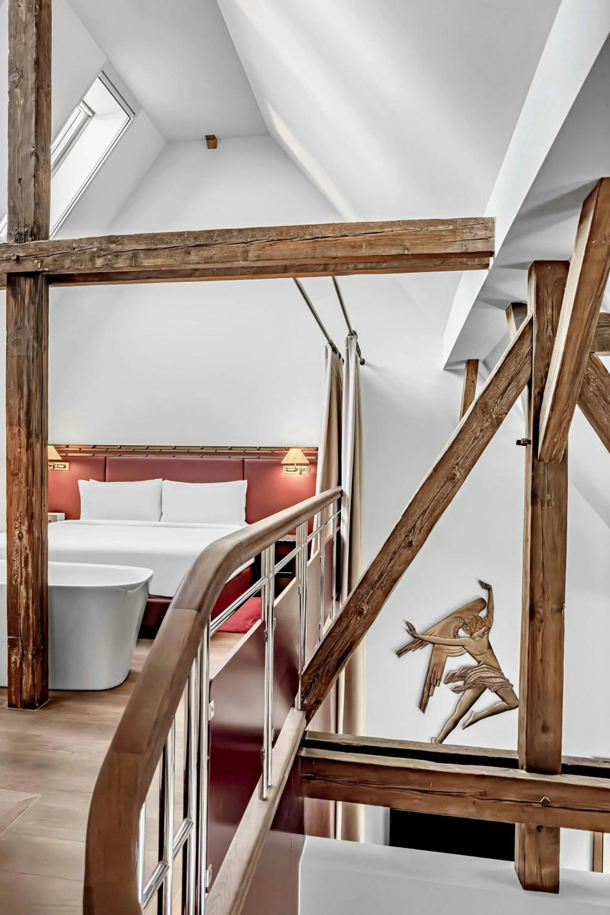 Photo of the whole room, Bed in W Prague