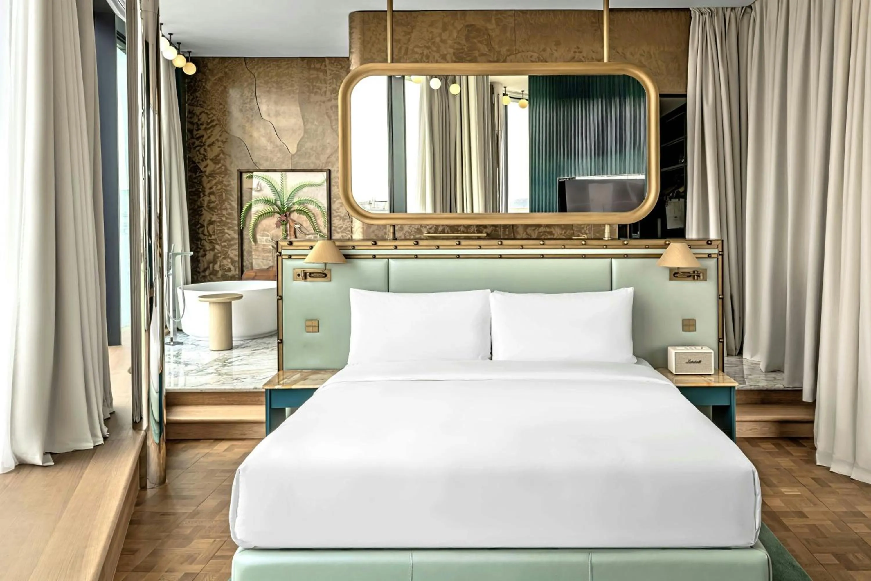 Photo of the whole room, Bed in W Prague